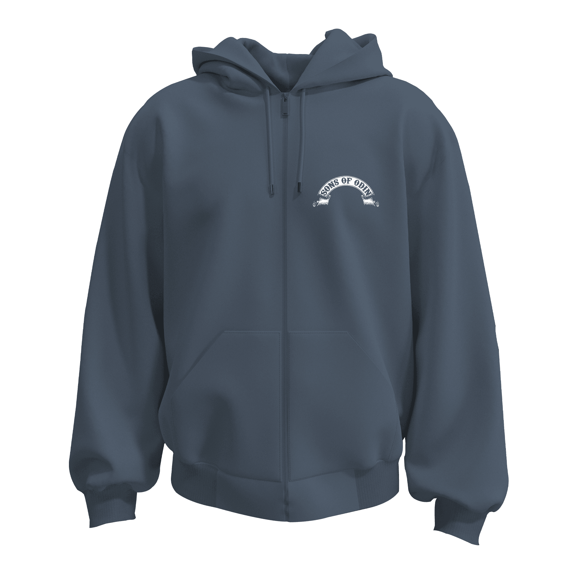 Sons of Odin Valhalla  Ön Baskılı Nordic  (Unisex Fermuarlı Hoodie)