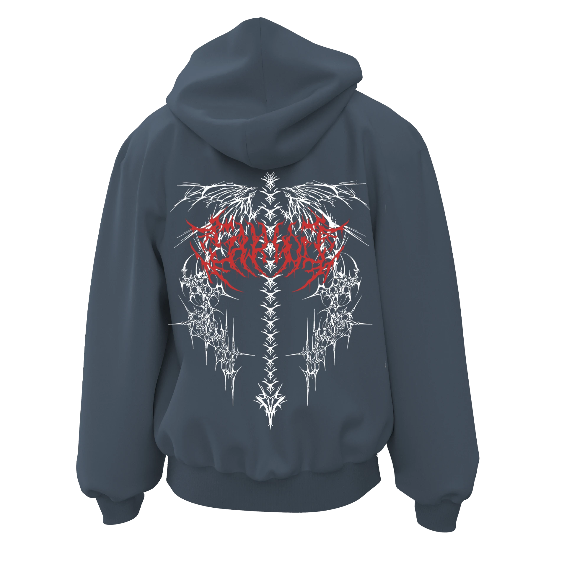 Vertebrae of Damnation   Ön ve Arka Baskılı  (Unisex Fermuarlı Hoodie )