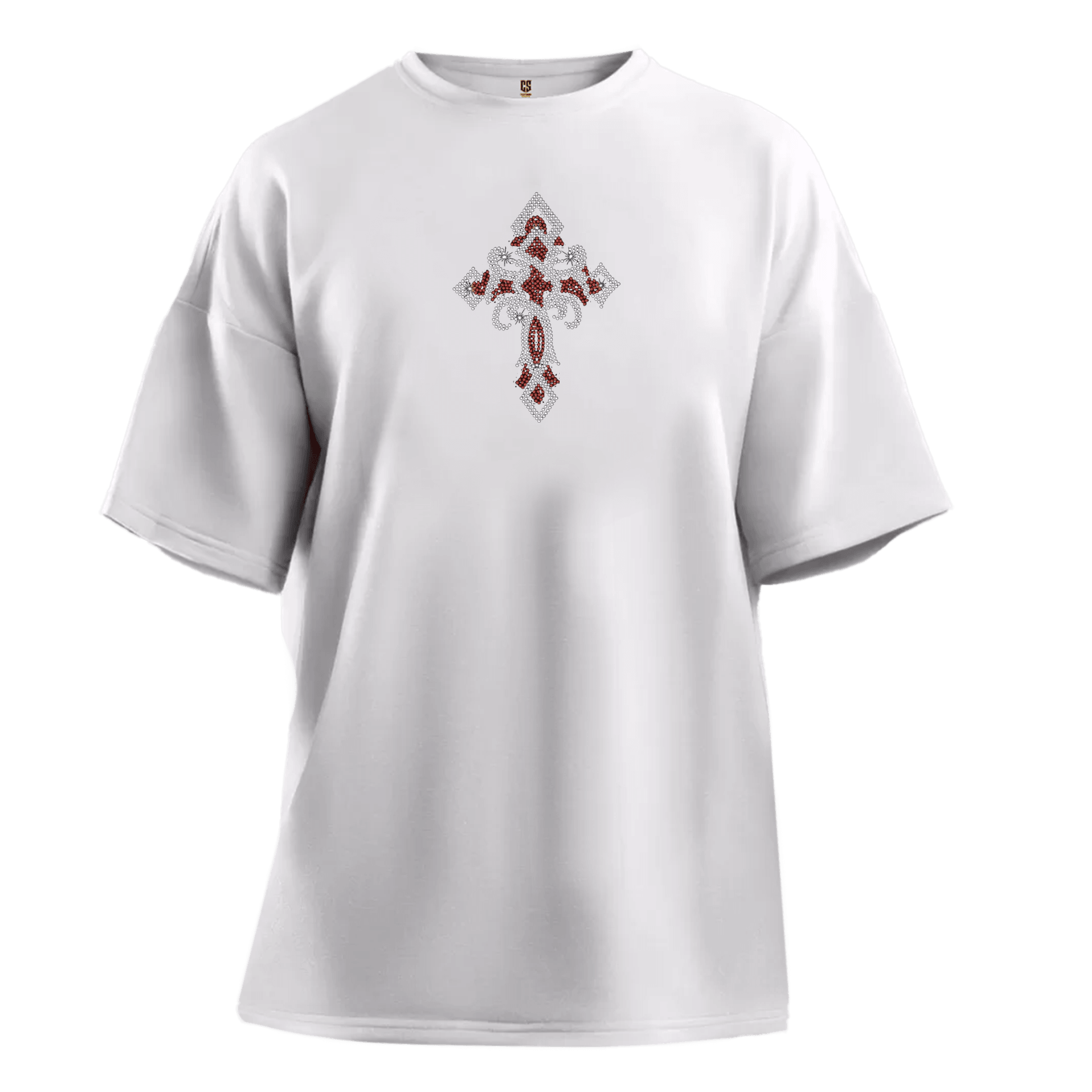 Diamond  Cross Gothic  Series Ön  Taş Baskılı (Unisex Tişört )