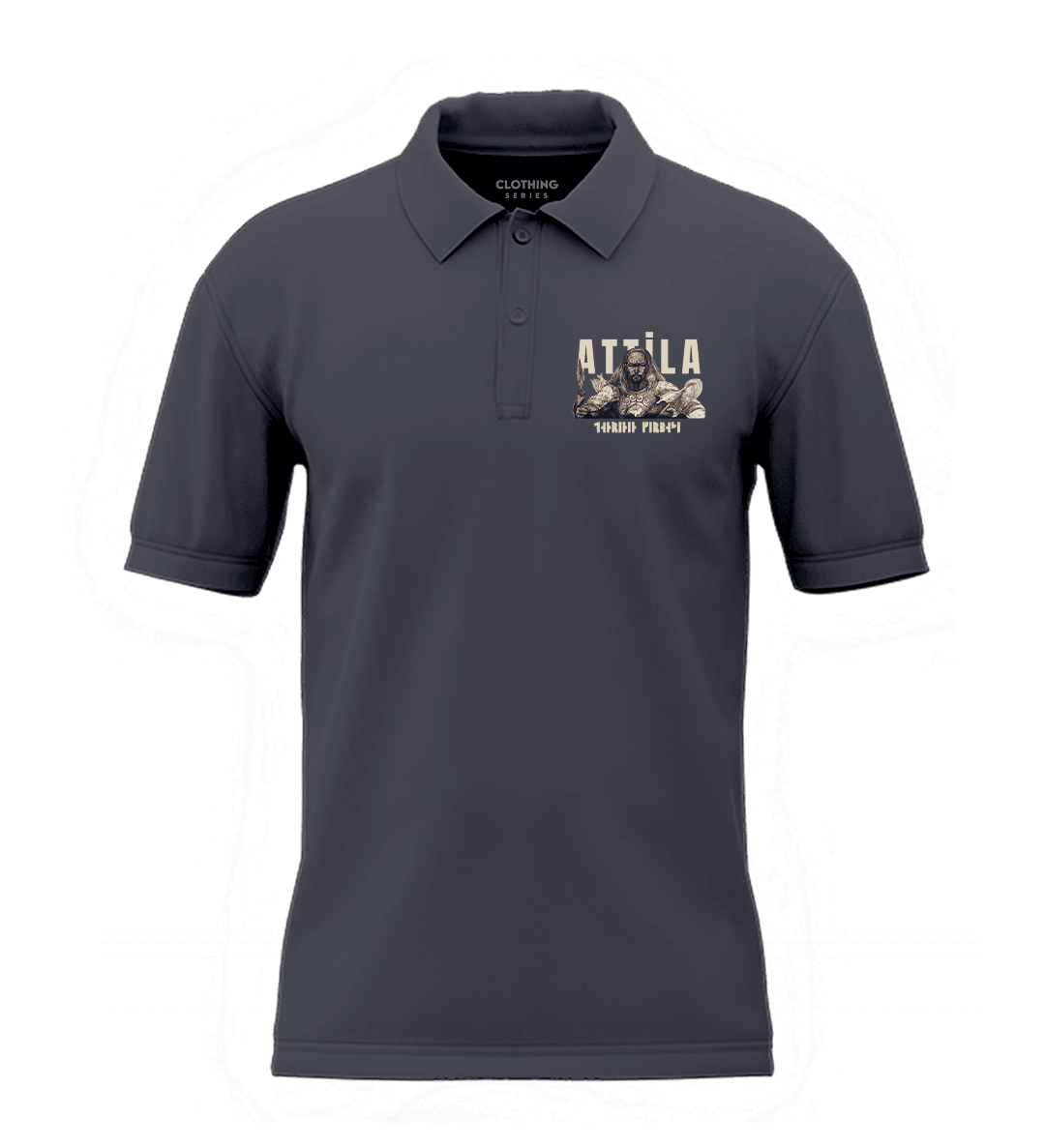 Attila  Ön   Baskılı Türk Serisi (Unisex Polo Yaka)