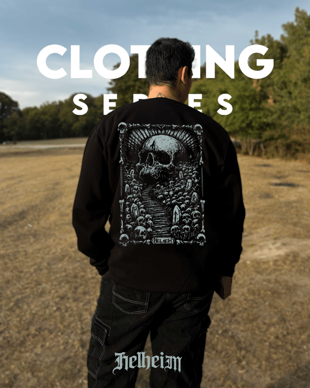 Helheim Baskılı Ön Ve Arka (Unisex Sweatshirt)