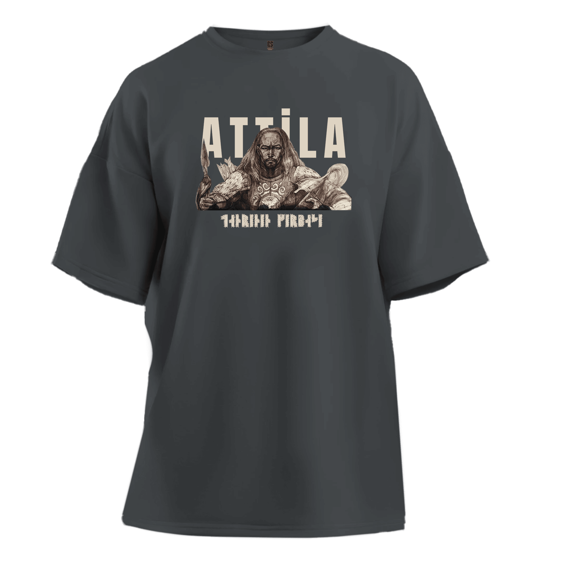 Tanrı'nın Kırbacı Attila Ön Baskılı   (Unisex Tişört)