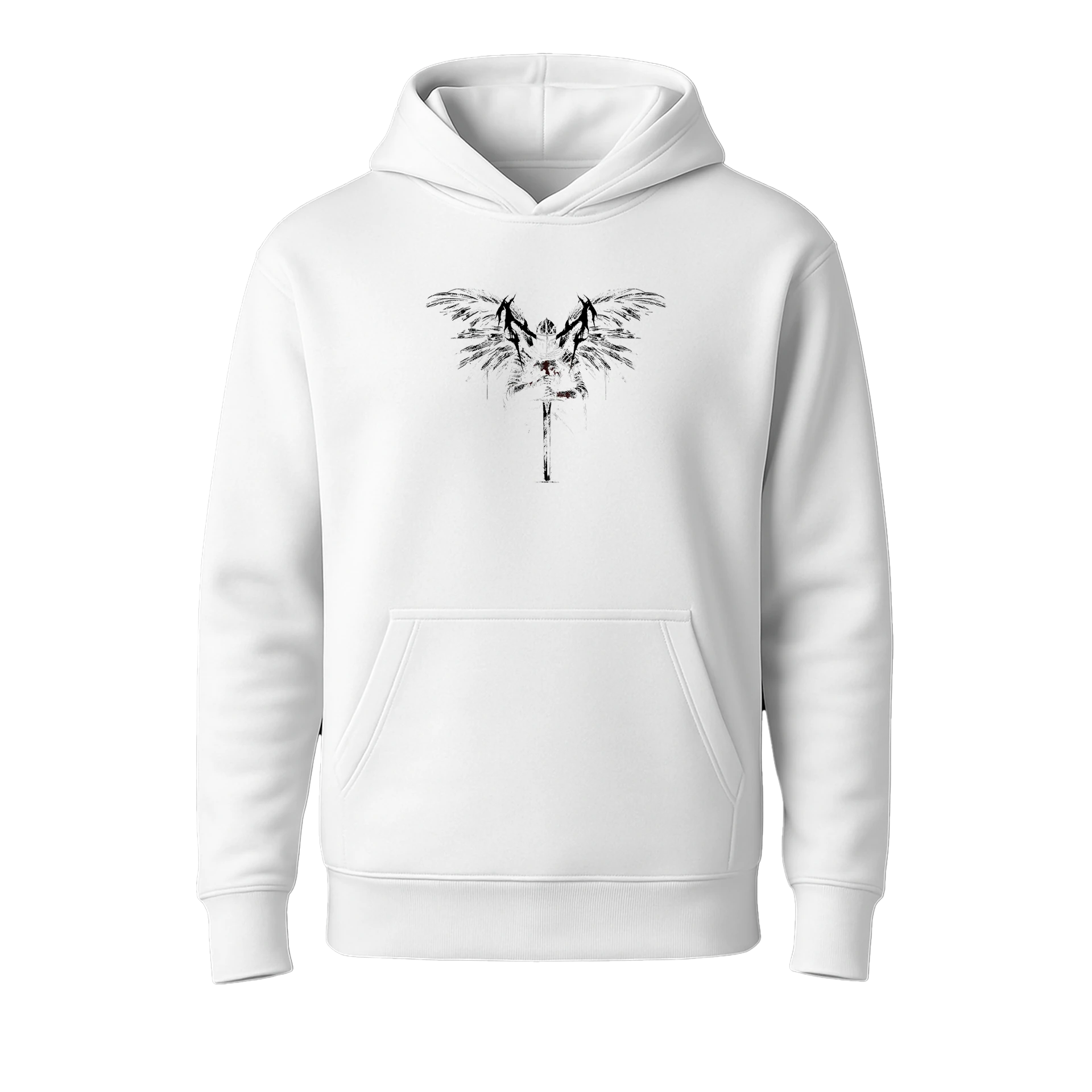Winged Knight    Ön Ve Arka Baskılı (Unisex Hoodie )