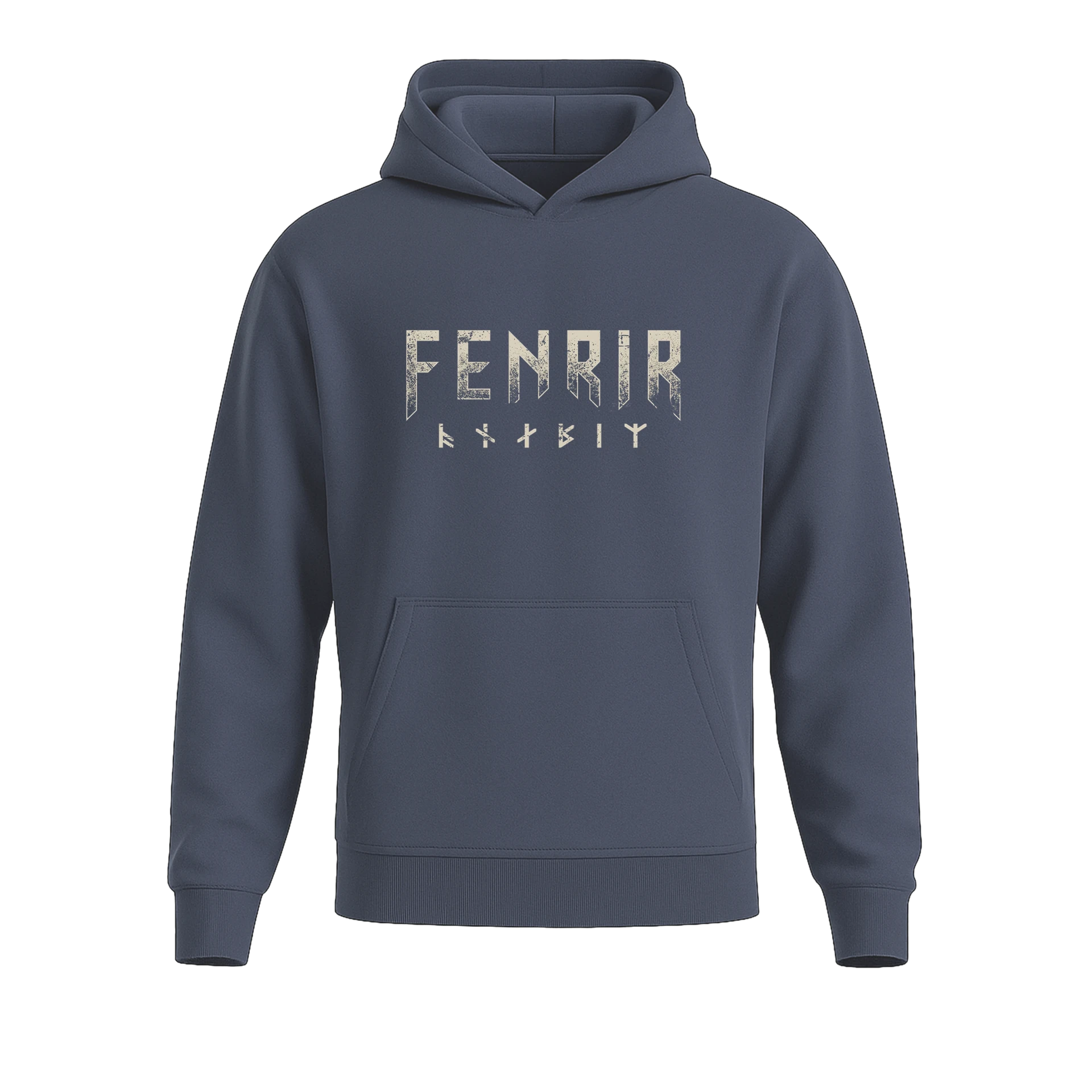 Fenrir II Ön Ve Arka  Baskılı Nordic  (Unisex Hoodie)