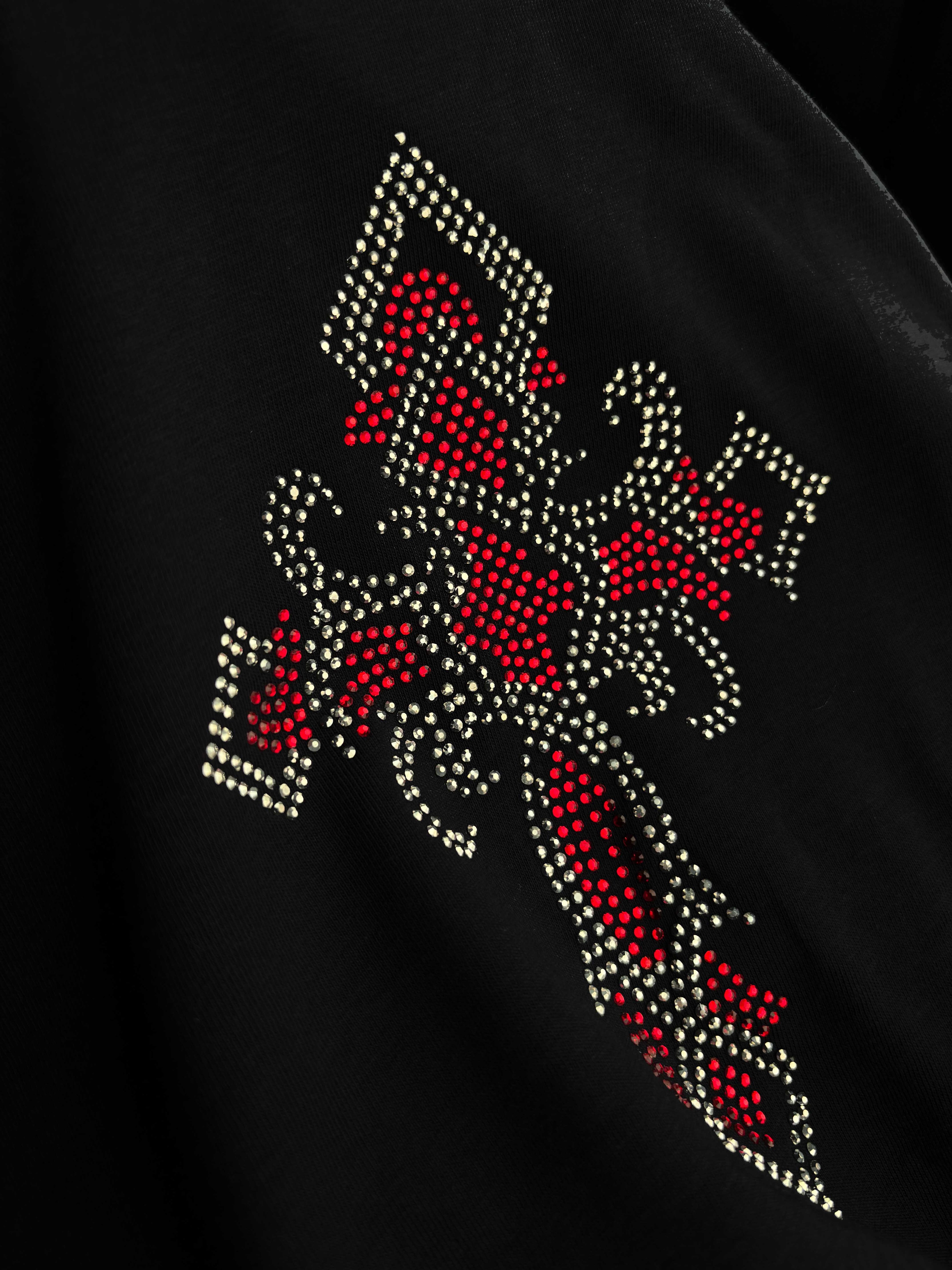 Diamond  Cross Gothic  Series Ön  Taş Baskılı (Unisex Tişört )