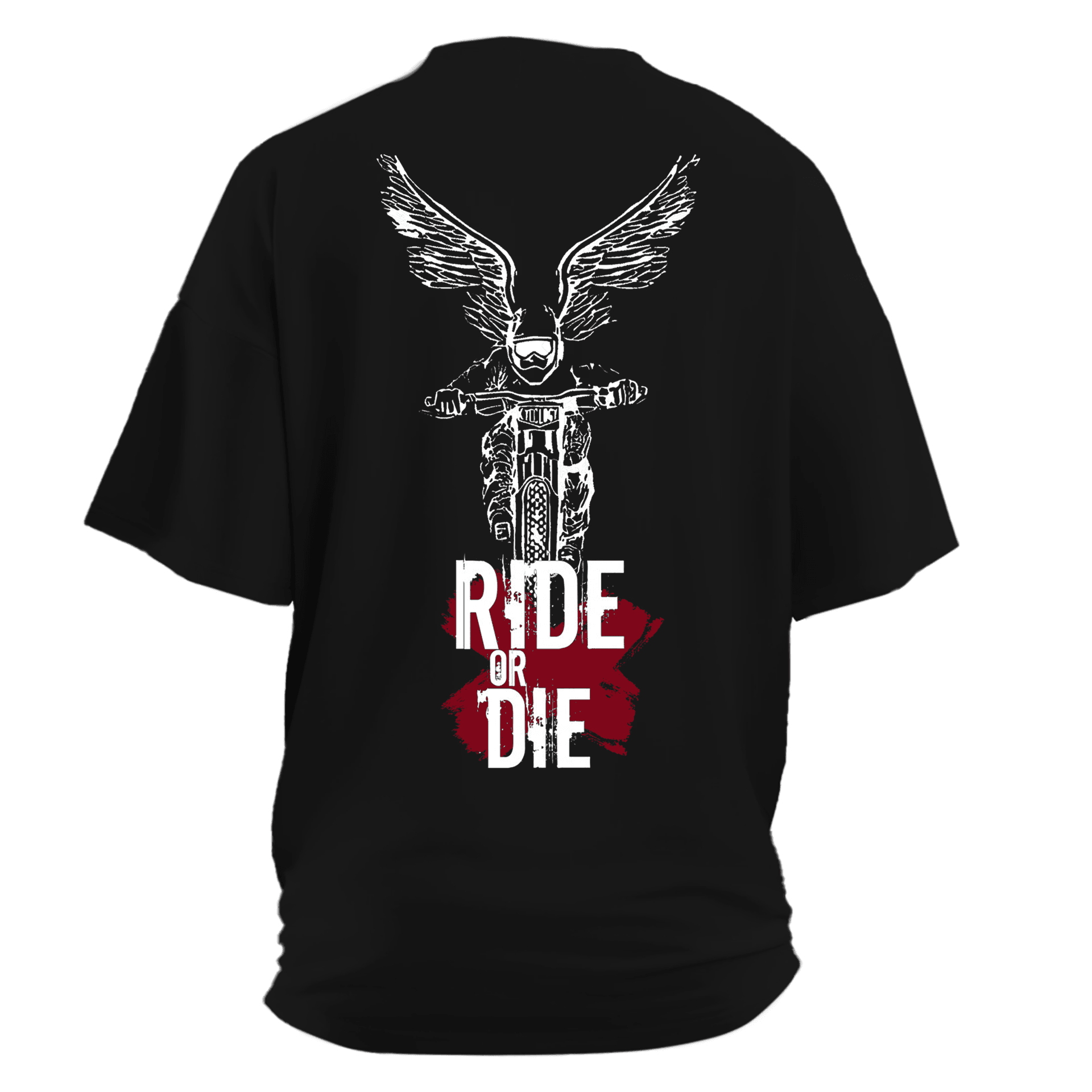  Ride Or Die Splash   Ön Ve Arka  Baskılı Moto  Series(Unisex Tişört )