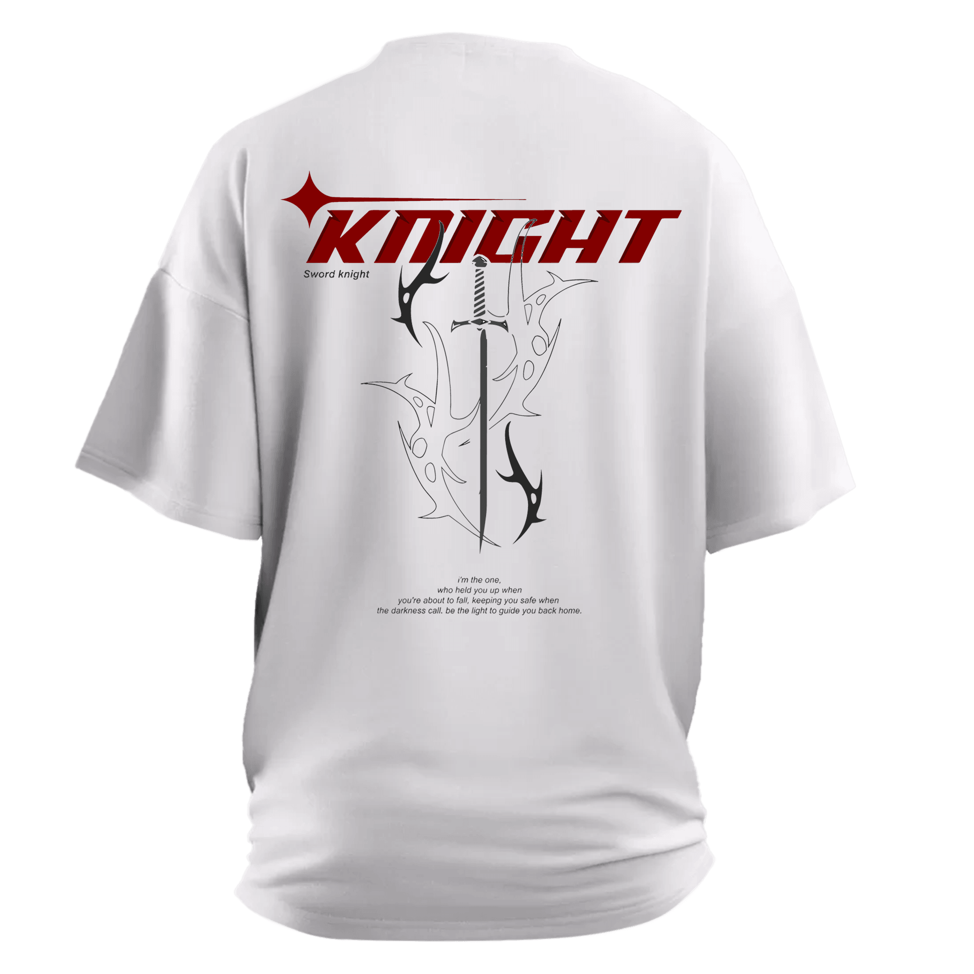 Knight Sword  Ön ve Arka Baskılı(Unisex Tişört)