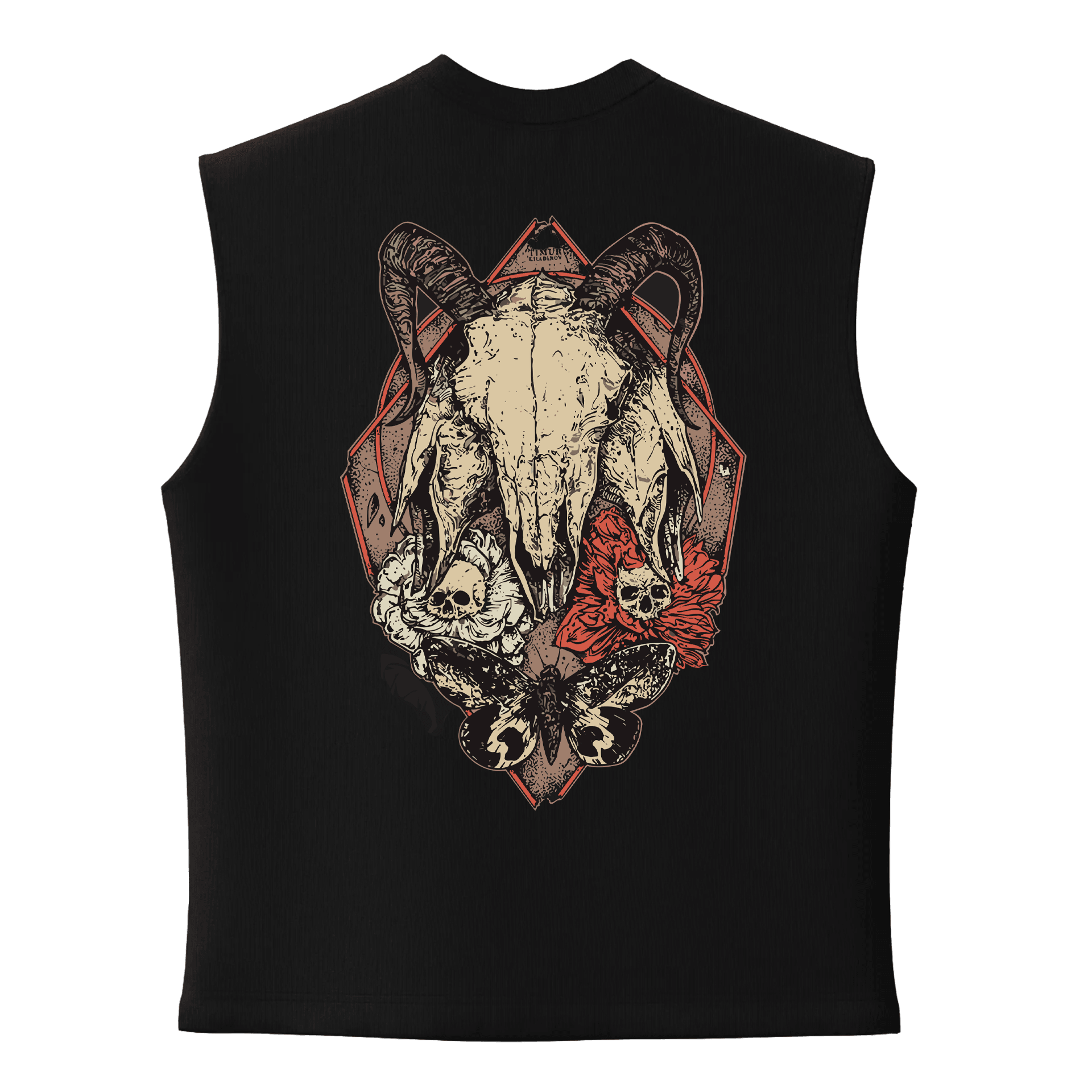  Satan Gothic  Series Ön ve Arka  Baskılı (Unisex Sleeveless Atlet )
