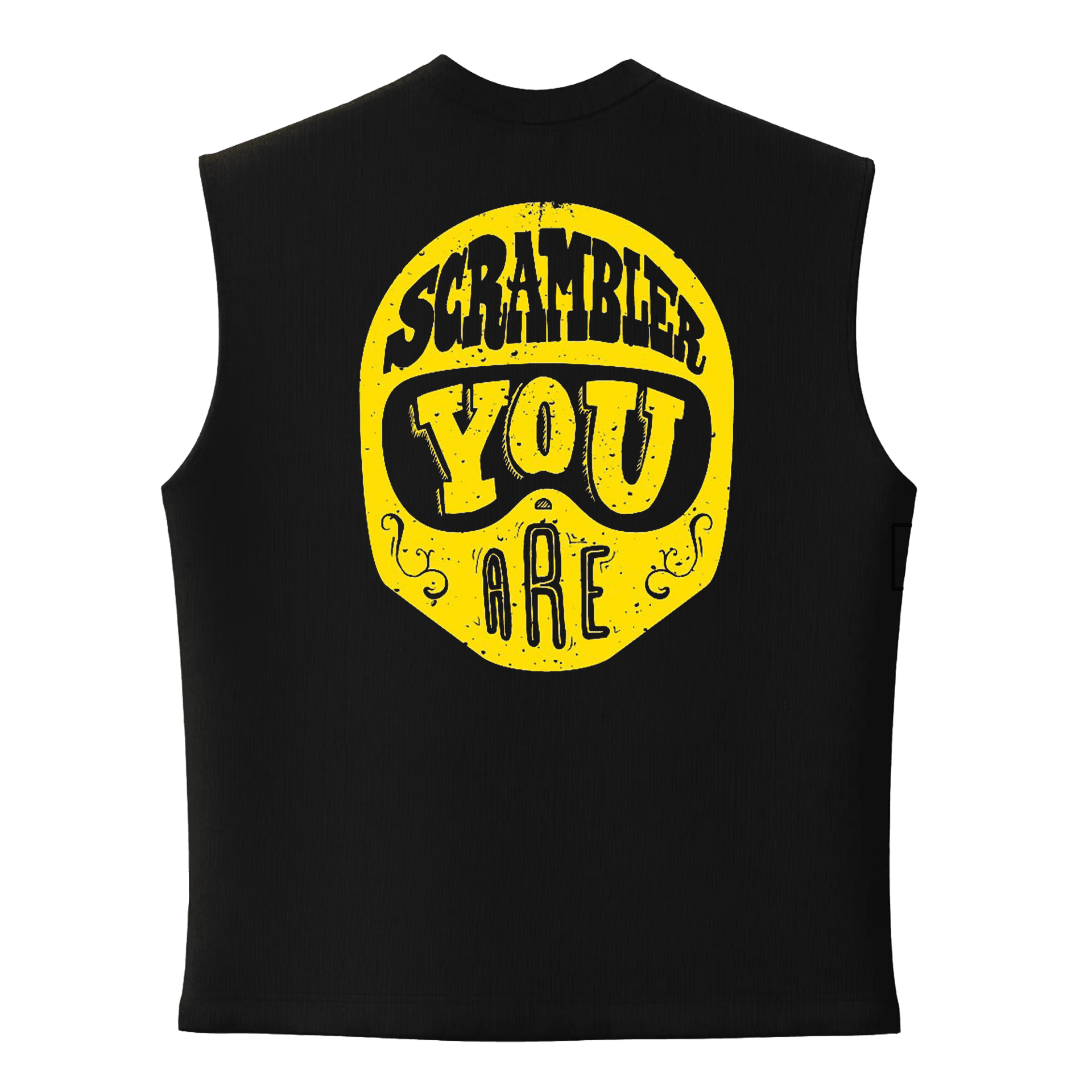 Scrambler You Are Moto Series Ön ve Arka Baskılı (Unisex Sleeveless Atlet )