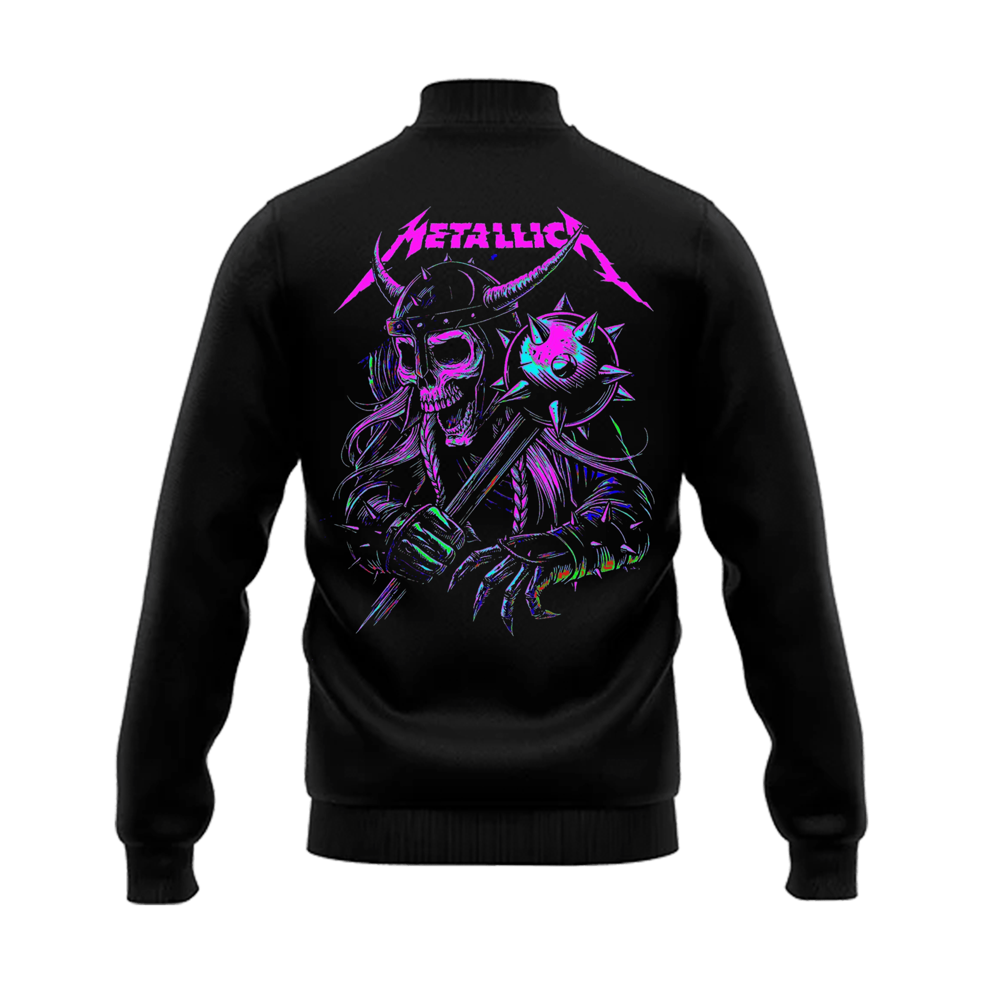 Metallica Rock Series Ön Nakışlı Ve Arka Baskılı (Unisex Kolej ceketi)