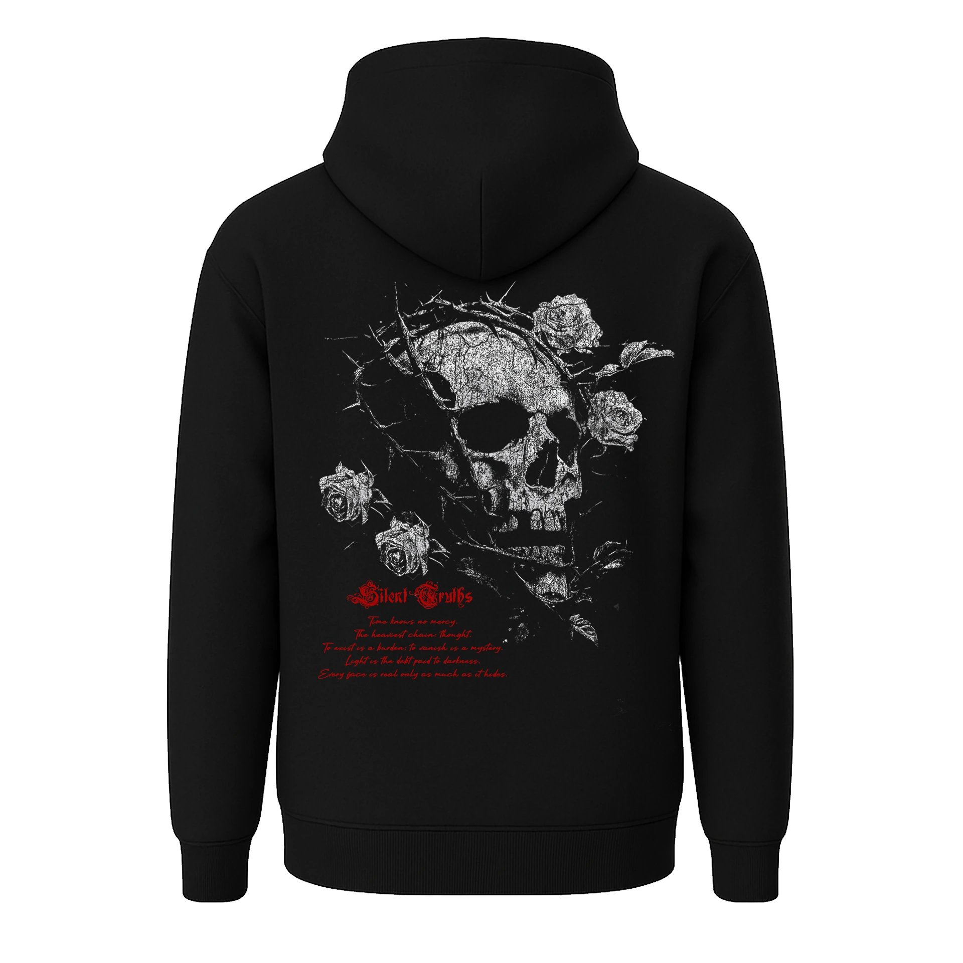 Silent Truths Skull  Ön ve Arka Baskılı  (Unisex Hoodie )