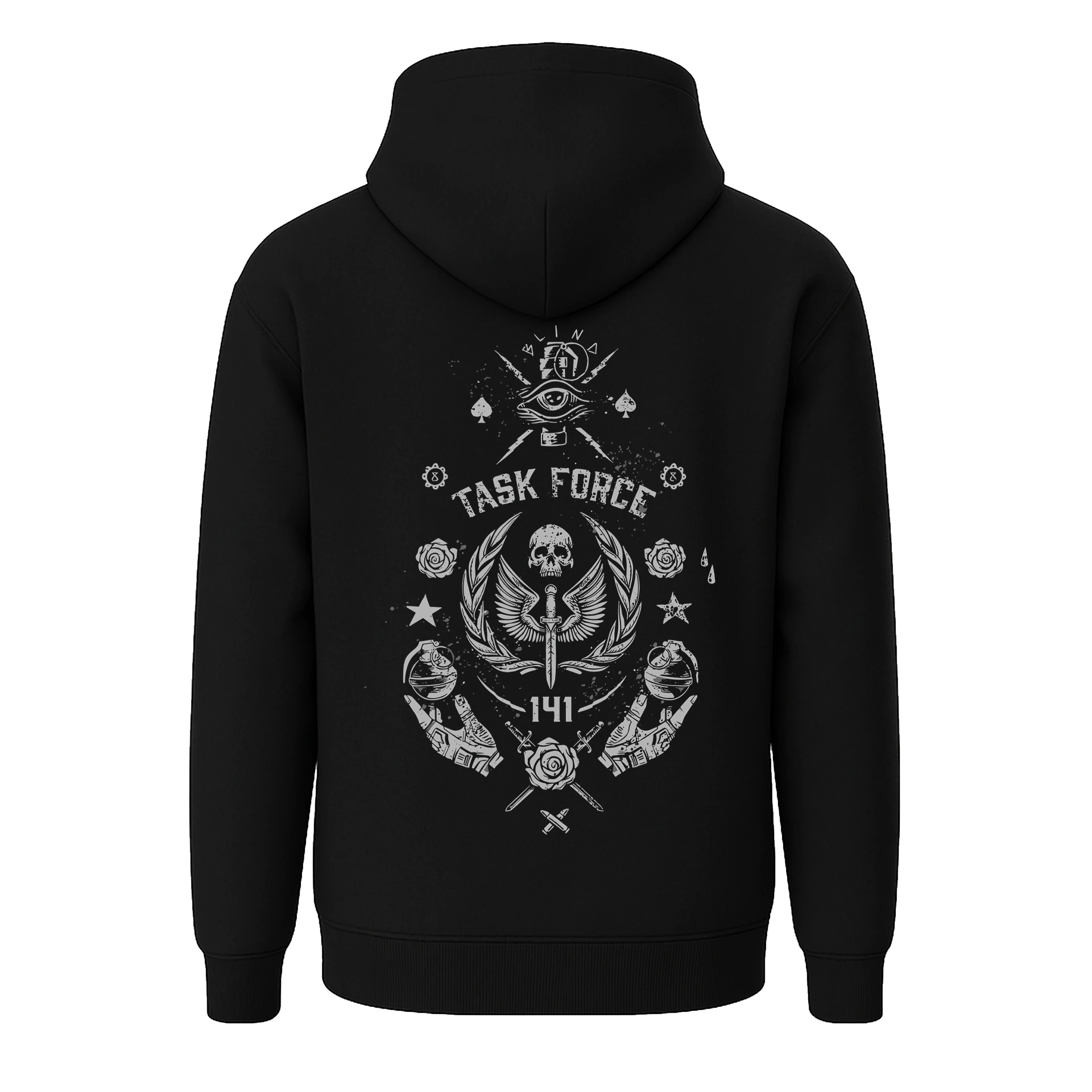  Task Force Ön ve Arka Baskılı Military Series (Unisex Kapüşonlu)