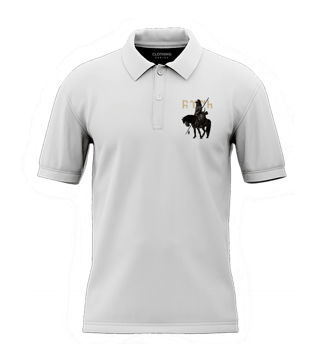 Türk Hakanı  Ön ve Arka  Baskılı Türk Serisi (Unisex Polo Yaka)