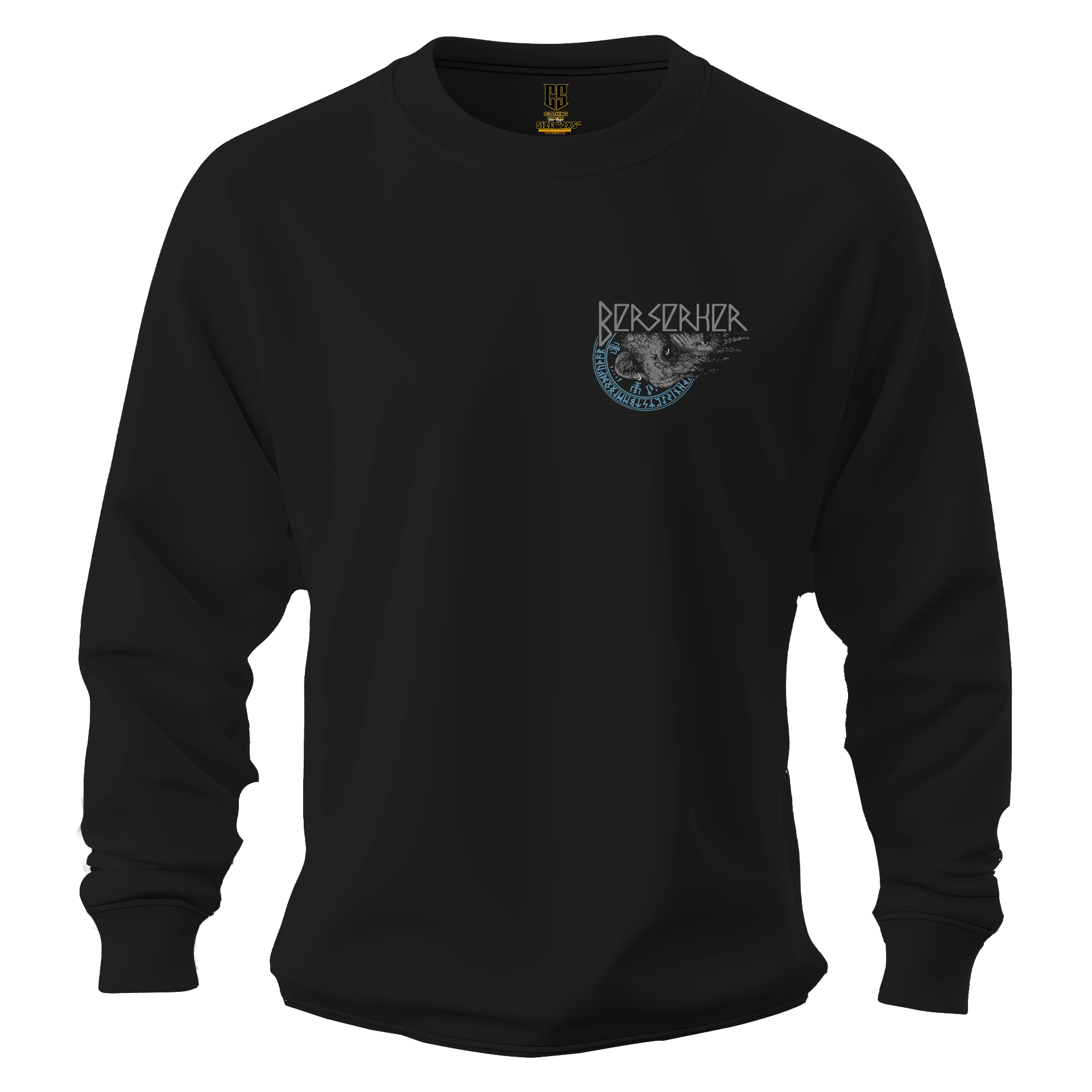  Berserker Bear Ön Ve Arka Baskılı Nordic Series Unisex Sweatshirt)