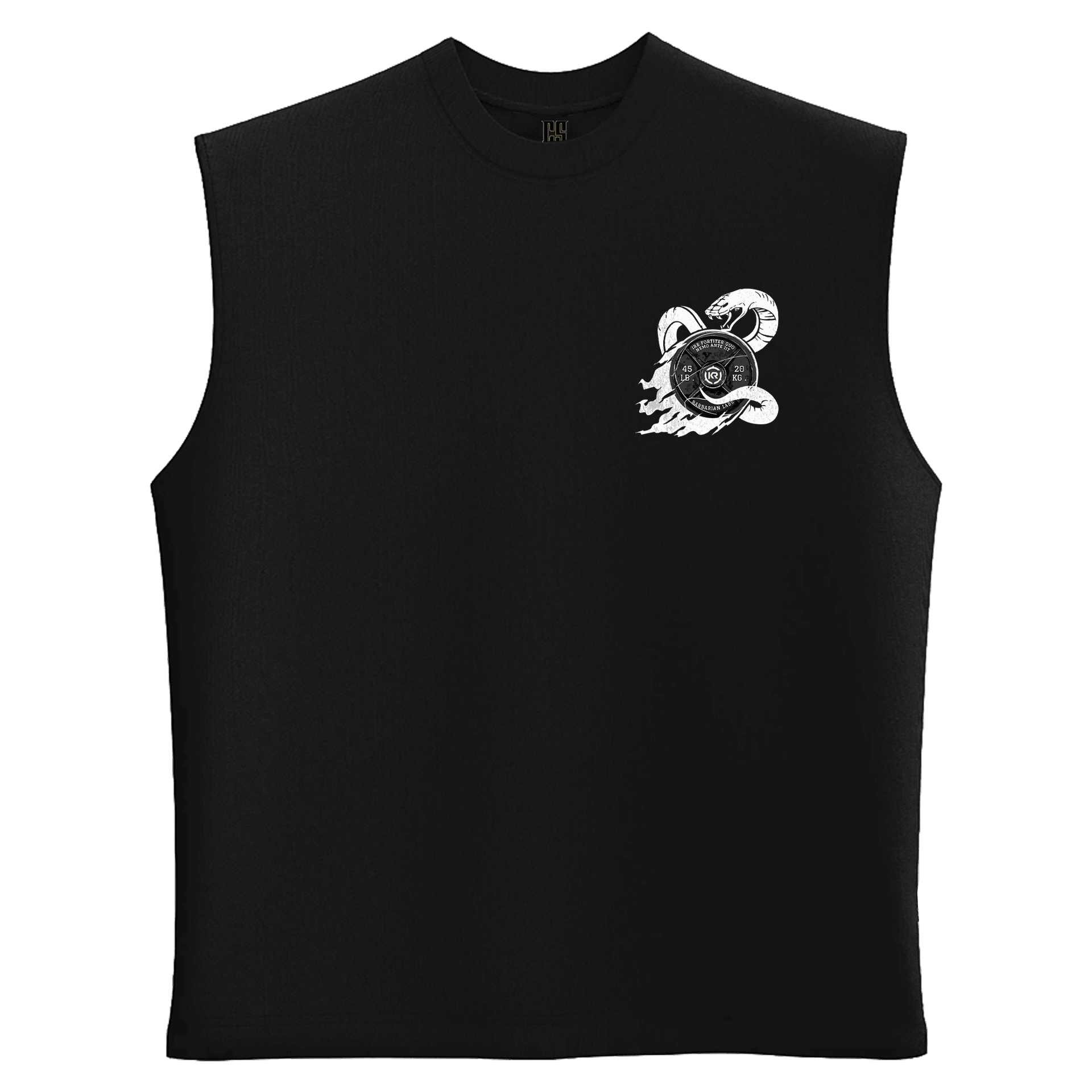 Barbell Snake  Ön ve  Arka Baskılı Spor Series  (Unisex Sleeveless Atlet )