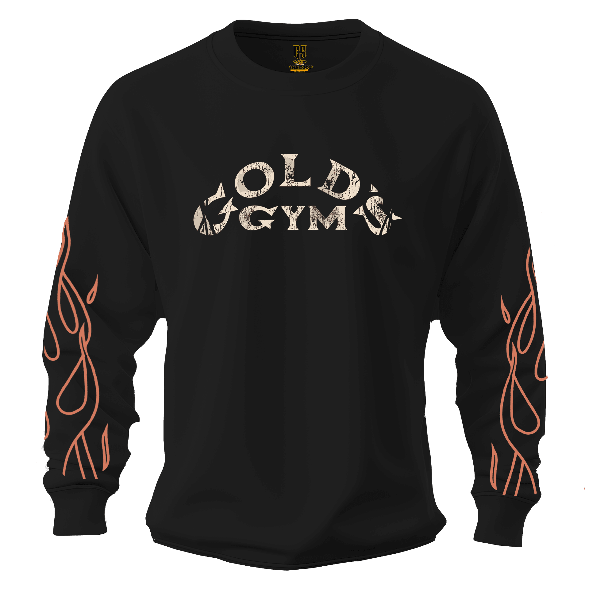Gold's Gym Ön Arka ve Kol Baskılı Spor Series  (Unisex Sweat)