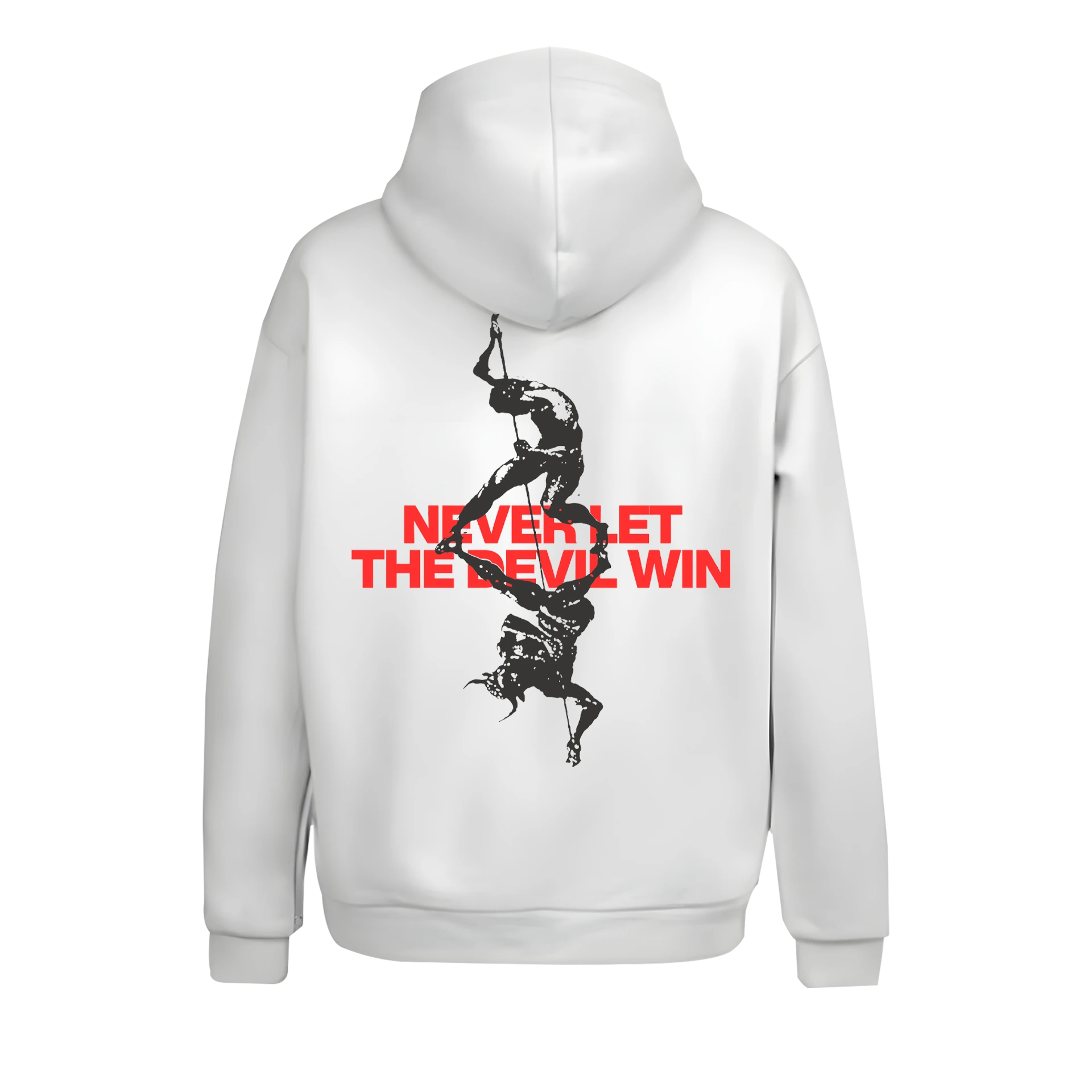 Never Let The Devil Win   Spor Series Ön ve Arka Baskılı (Unisex Hoodie)