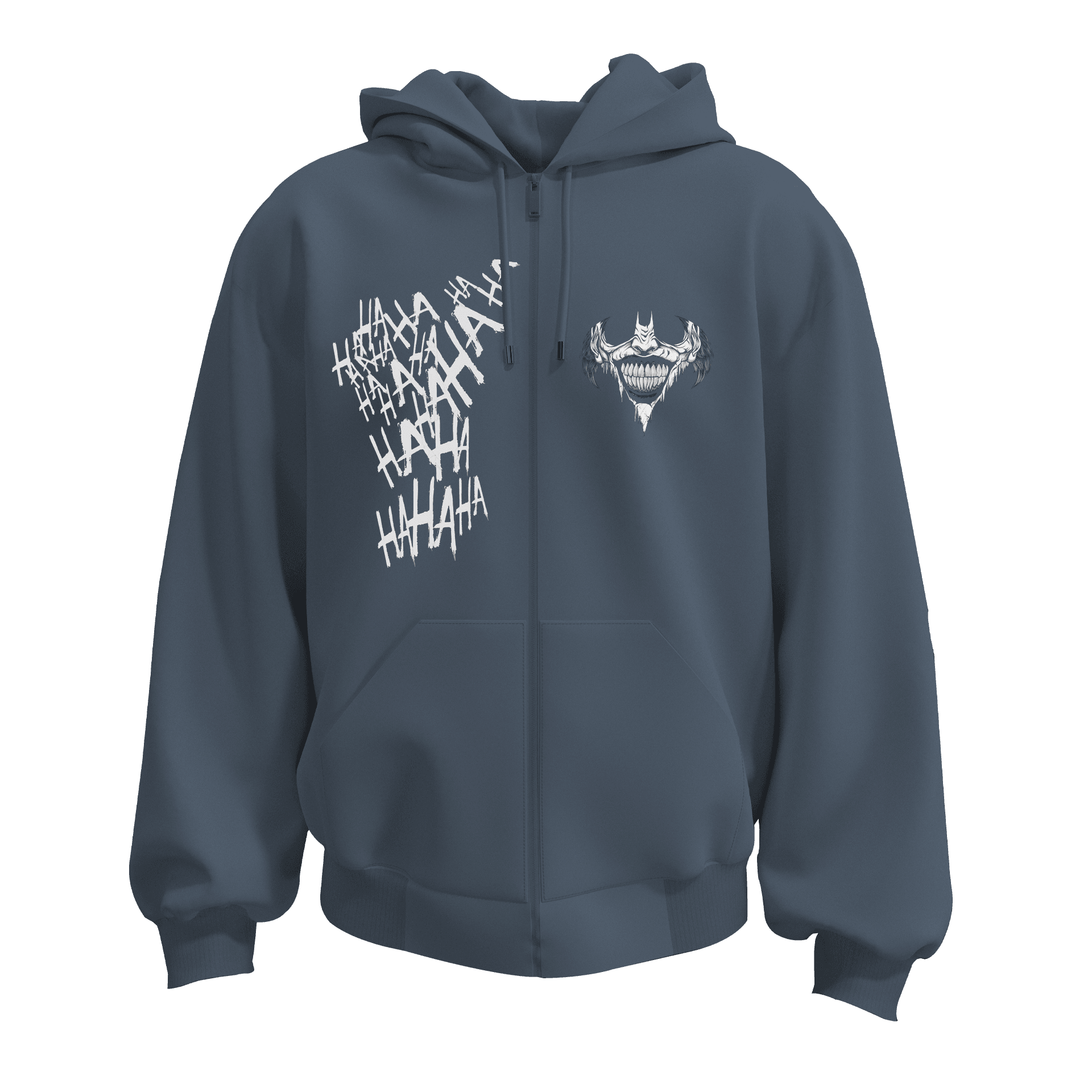 Batjoker HAHA  Ön Ve Arka  Baskılı  Hero Series (Unisex Fermuarlı Hoodie )
