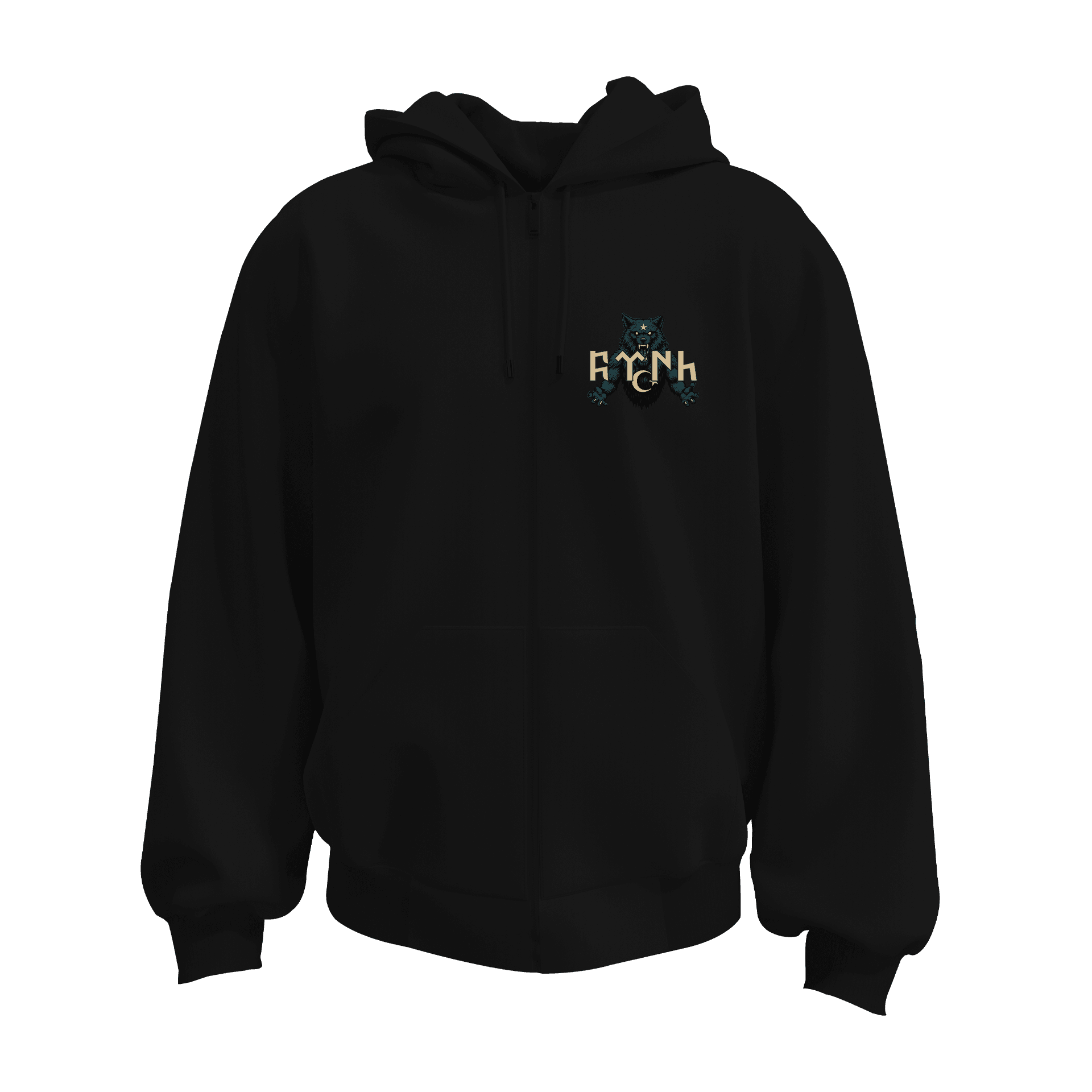Çılgın Yürek Ön ve Arka Baskı Baskılı   (Unisex Fermuarlı Hoodie )
