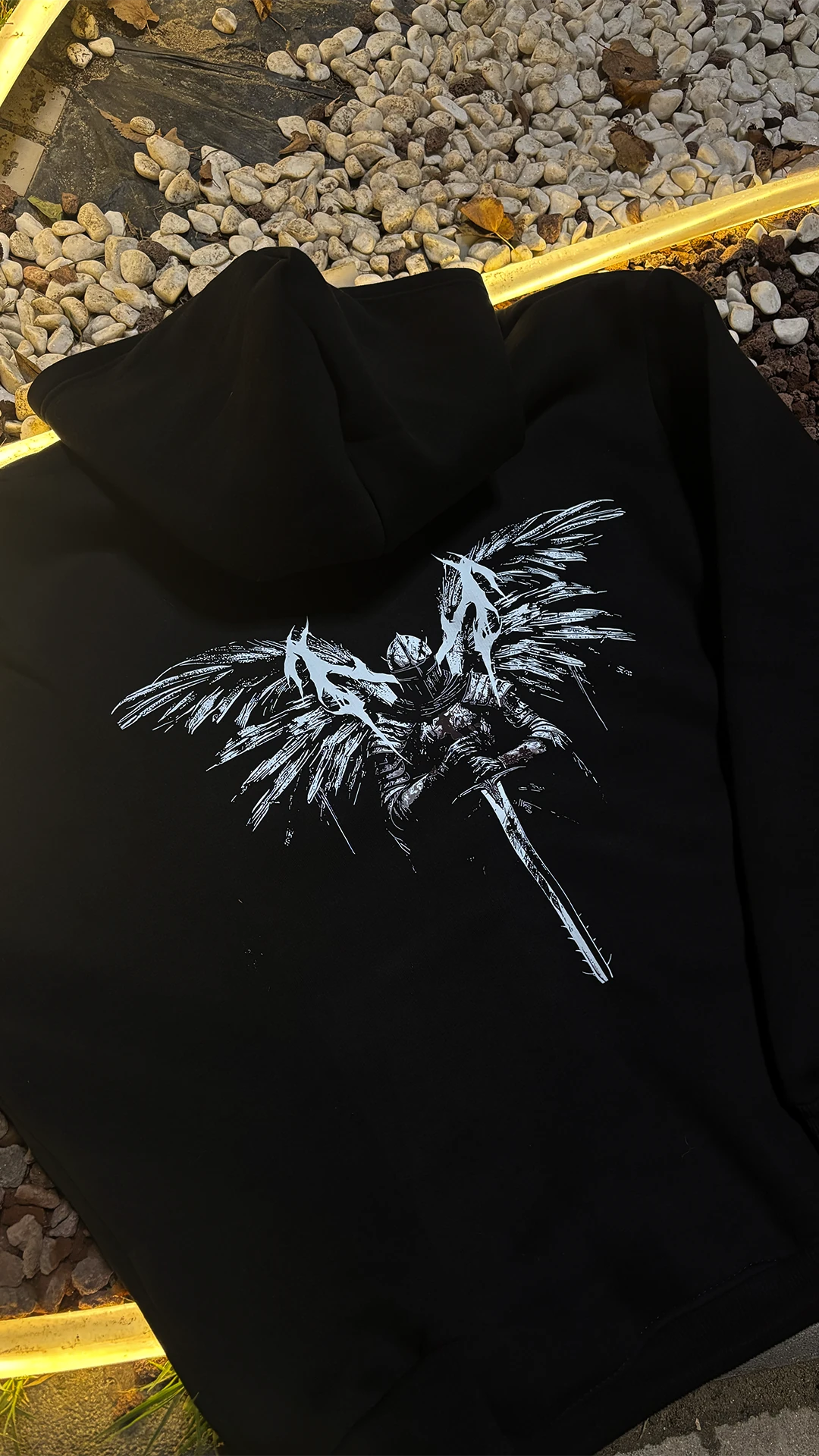 Winged Knight    Ön Ve Arka Baskılı (Unisex Hoodie )
