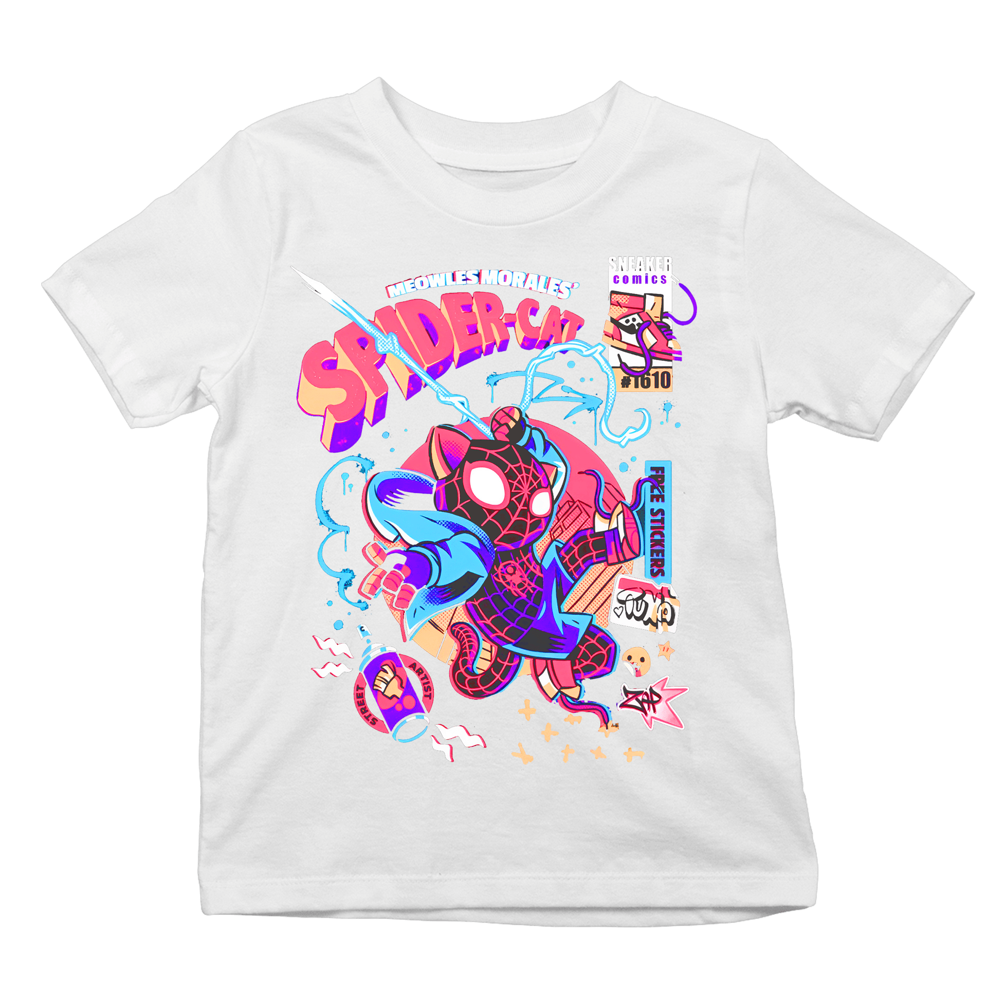 Spider Cat  Ön Baskılı (Çocuk unisex tişört)
