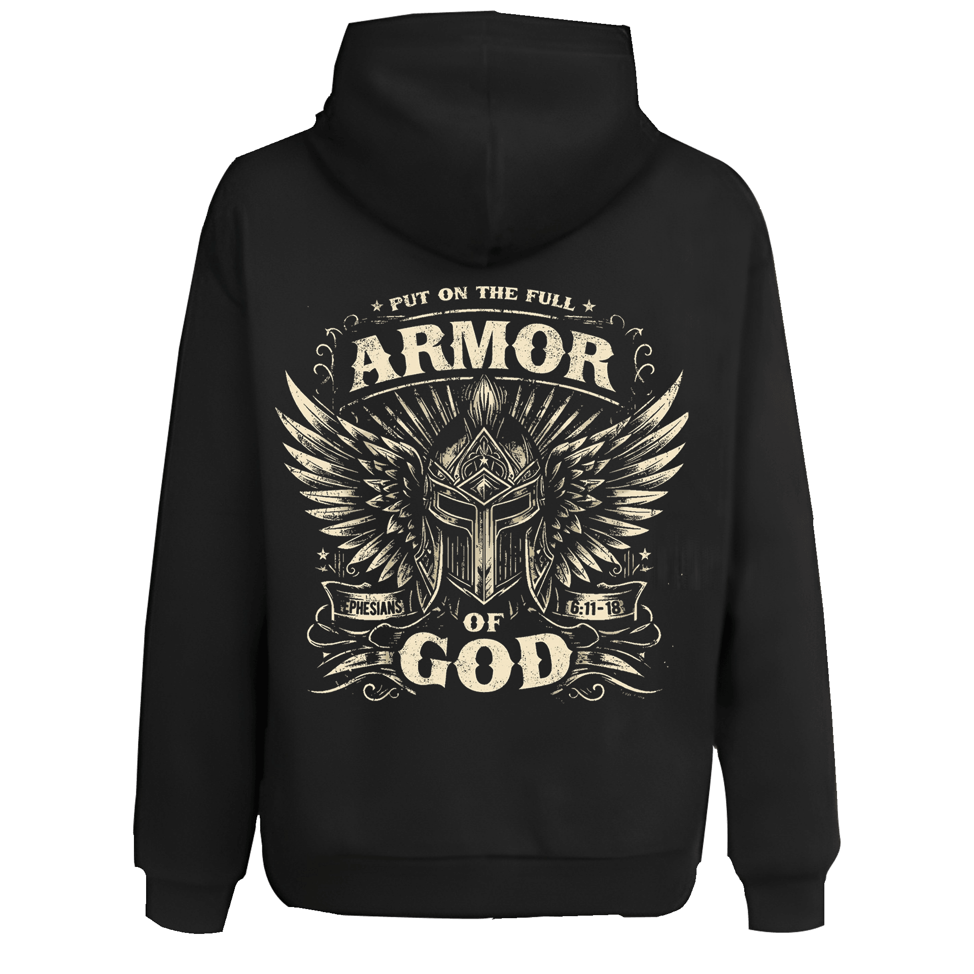 Armor Of God  Ön ve Arka  Baskılı  Warrior Series (Unisex Hoodie )