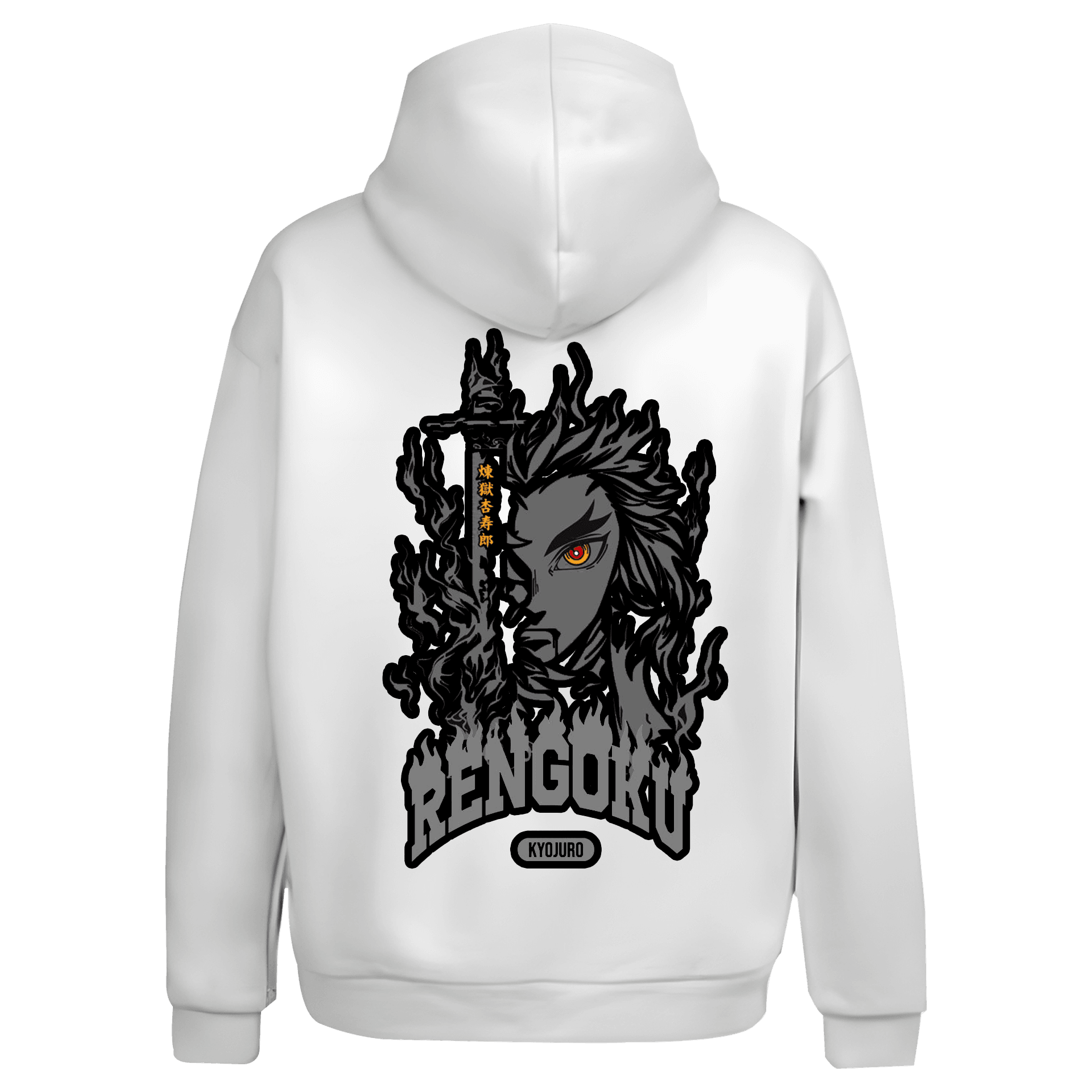 Rengoku  Ön Nakışlı ve Arka BaskılıAnime Series (Unisex Hoodie)