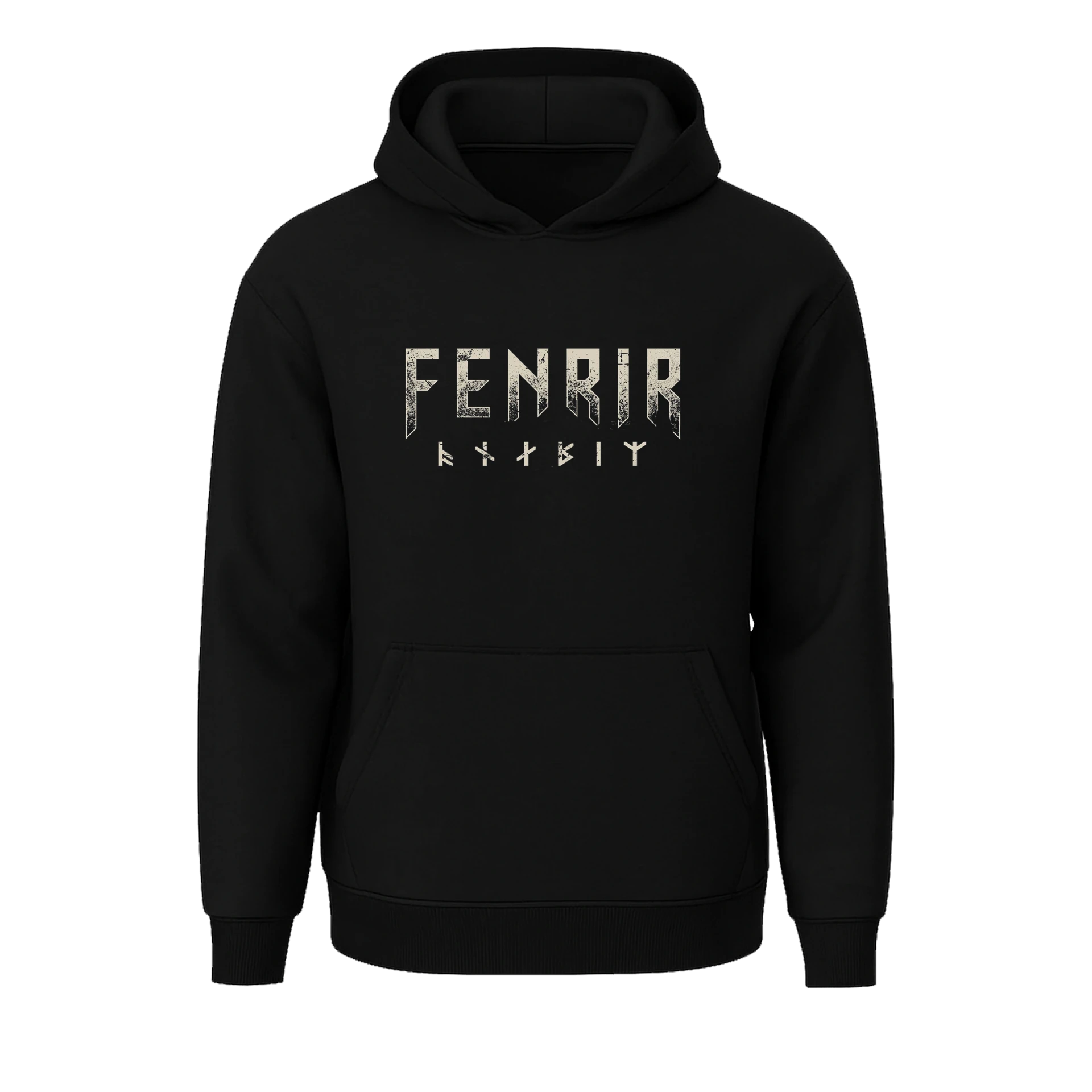 Fenrir II Ön Ve Arka  Baskılı Nordic  (Unisex Hoodie)