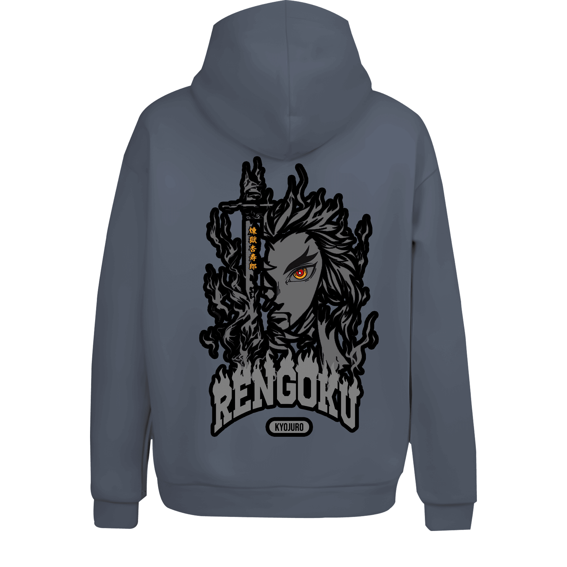 Rengoku  Ön Nakışlı ve Arka BaskılıAnime Series (Unisex Hoodie)