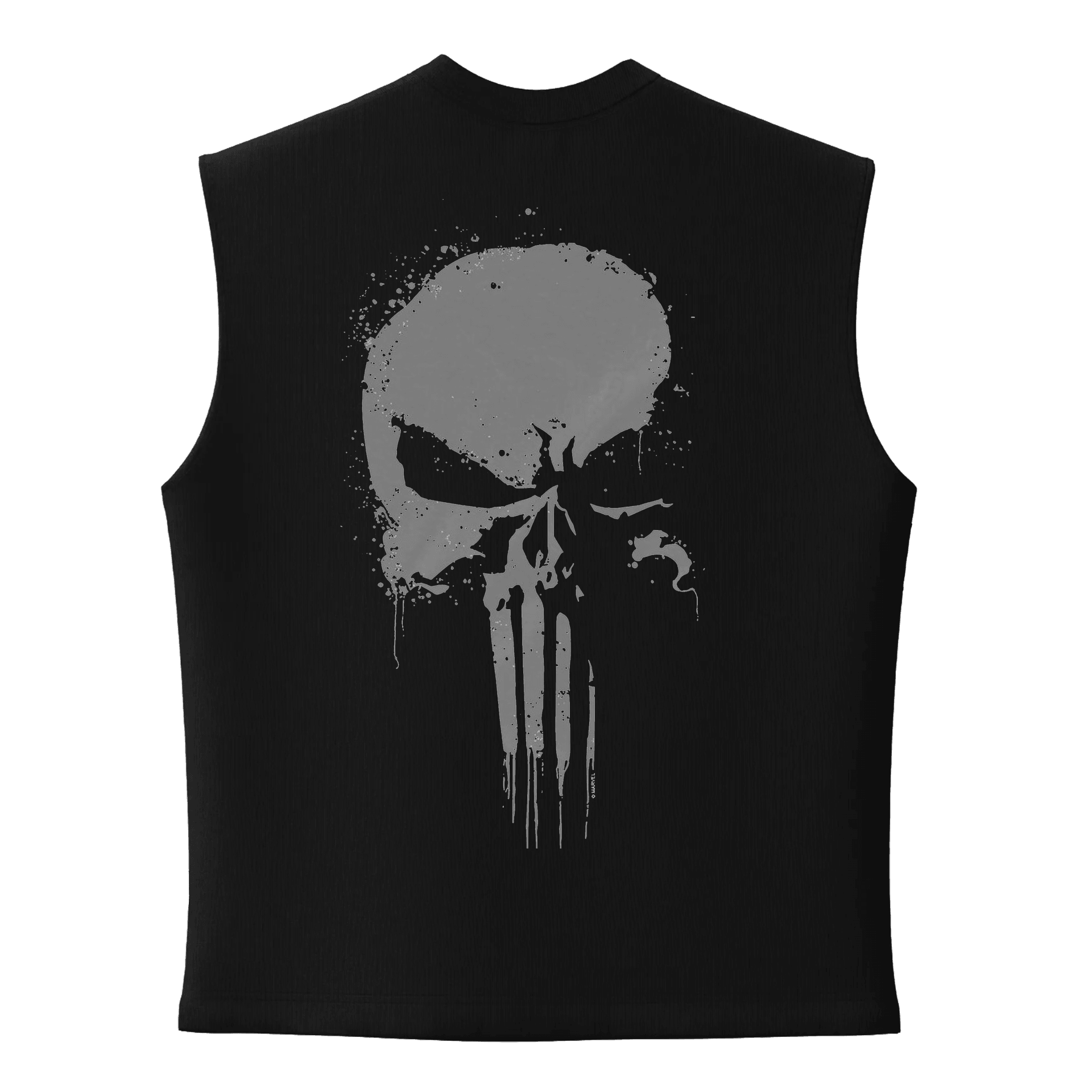 Punisher Logo Hero Series Ön Ve Arka Baskılı (Unisex Sleeveless Atlet )