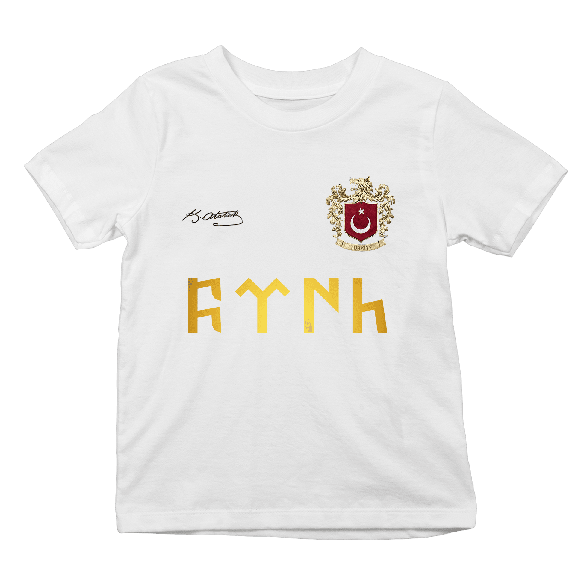 Türk Arma Ön Baskılı (Çocuk unisex tişört)