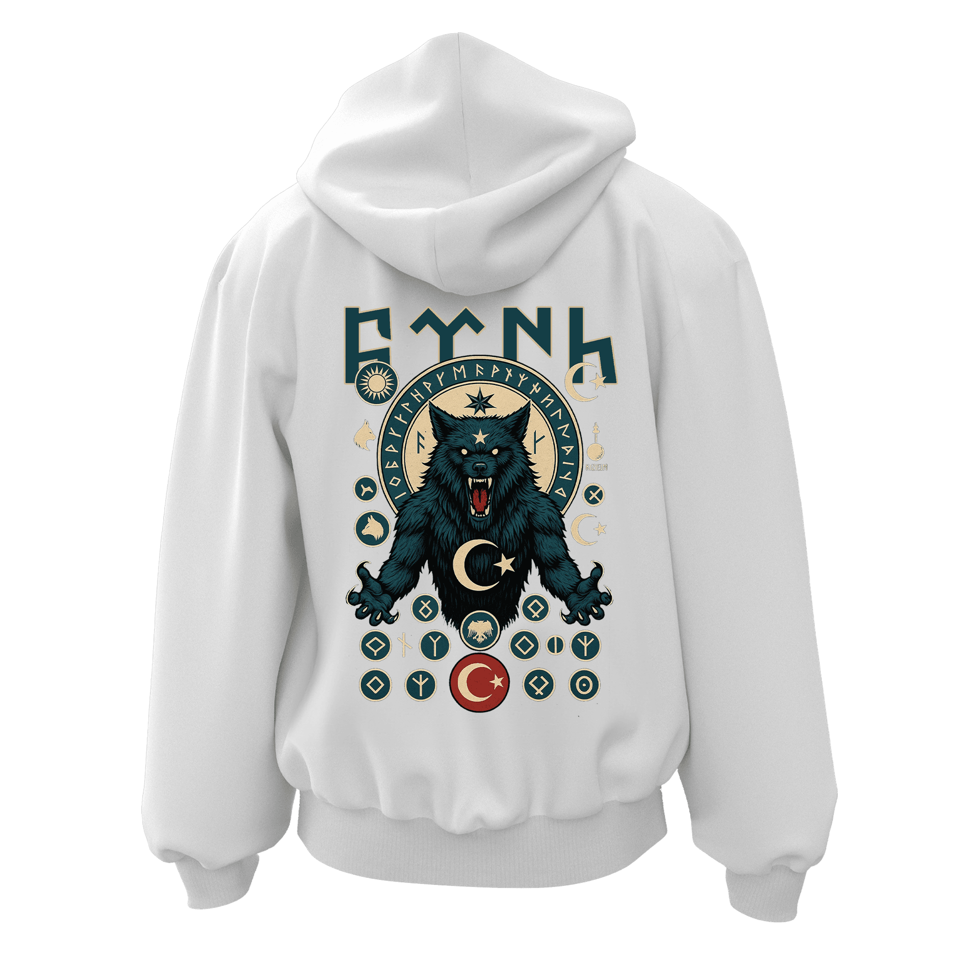 Çılgın Yürek Ön ve Arka Baskı Baskılı   (Unisex Fermuarlı Hoodie )
