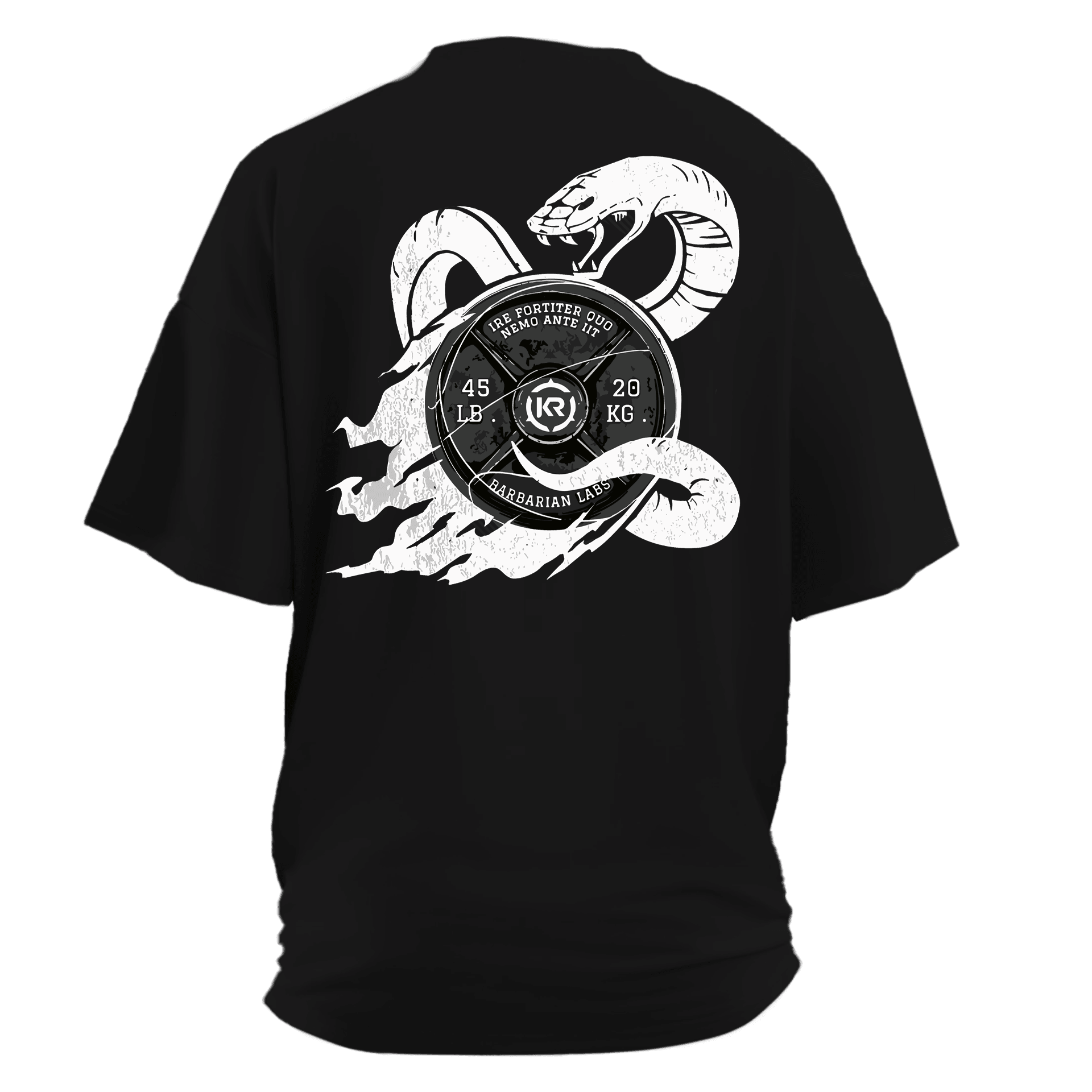 Barbell Snake  Ön ve Arka Baskılı Spor Series (Unisex Tişört )