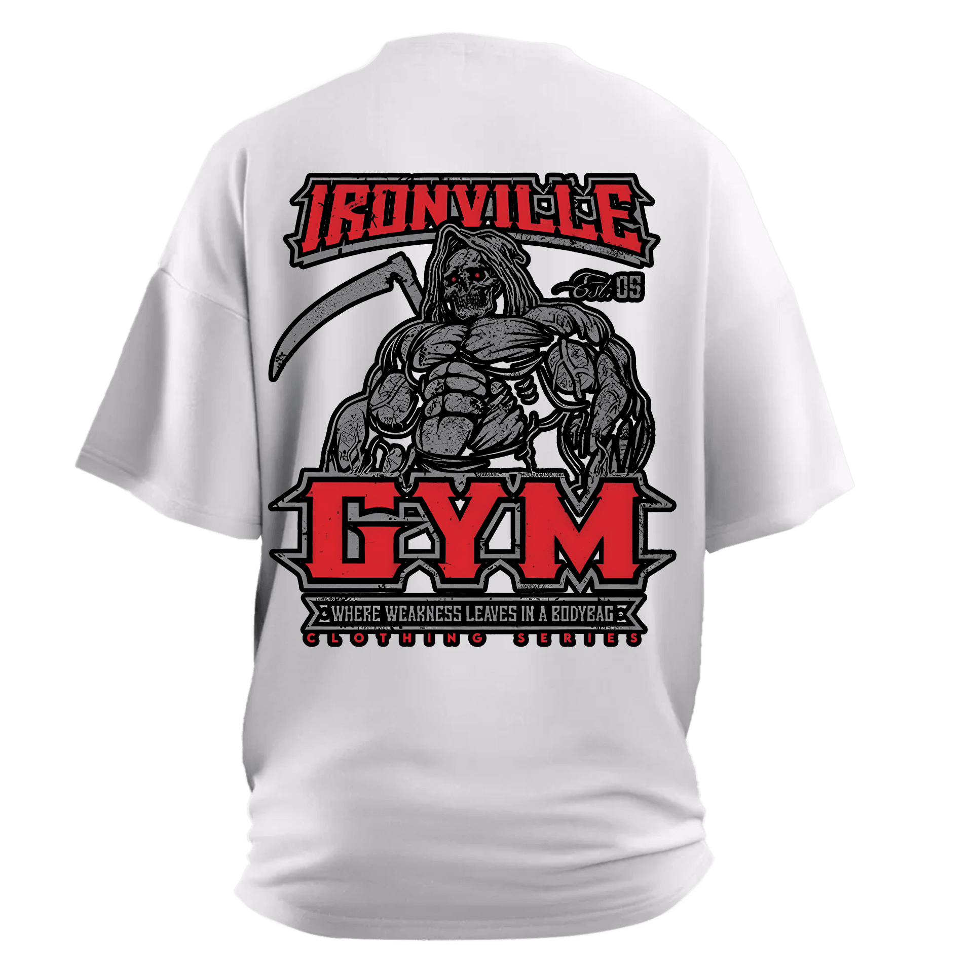 İronville Gym  Ön Ve Arka Baskılı Spor Series (Unisex Tişört )