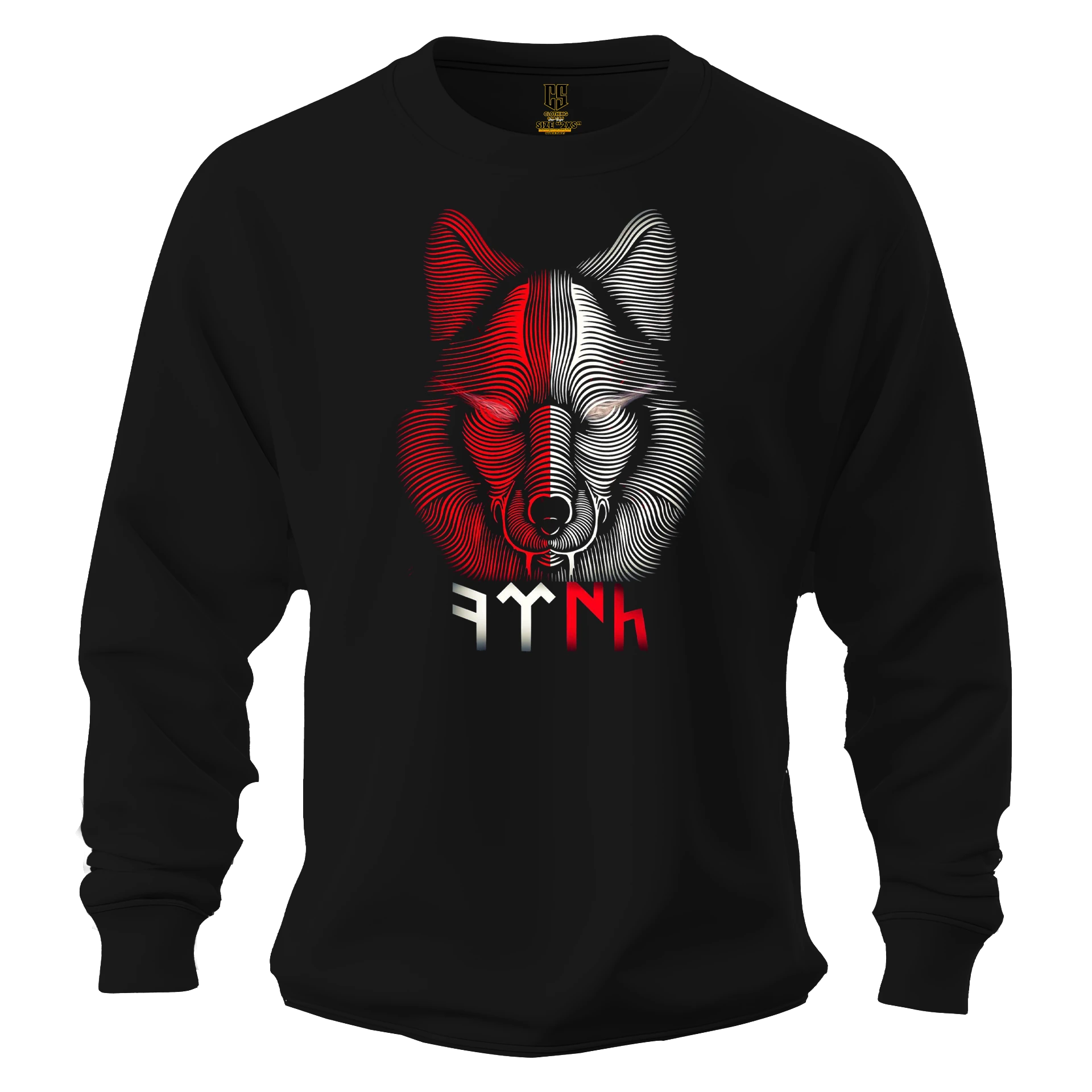 Türk Kurt V Ön  Baskılı (Unisex Kapüşonsuz)