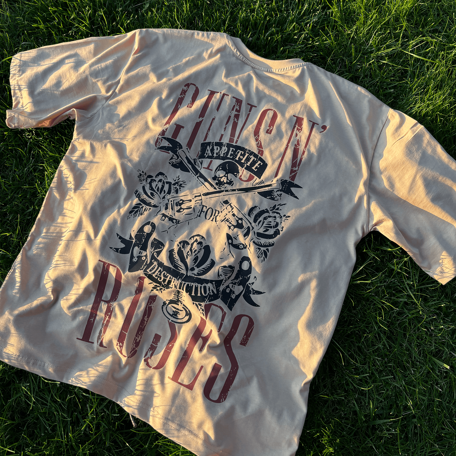 Guns N Roses V Ön Ve Arka Baskılı (Unisex Tişört )
