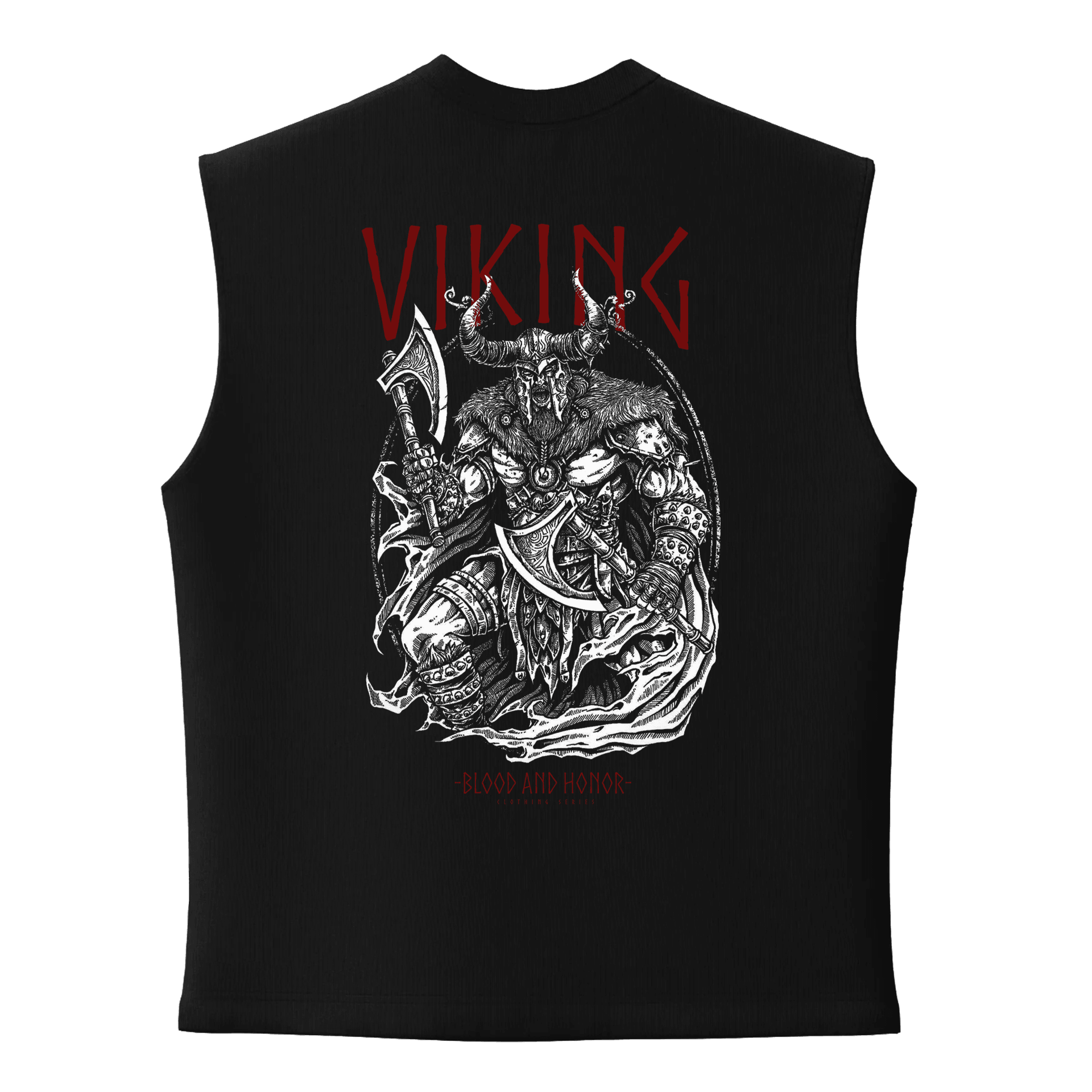 Blood And Honor Ön ve Arka Baskılı Nordic   (Unisex Sleeveless Atlet )