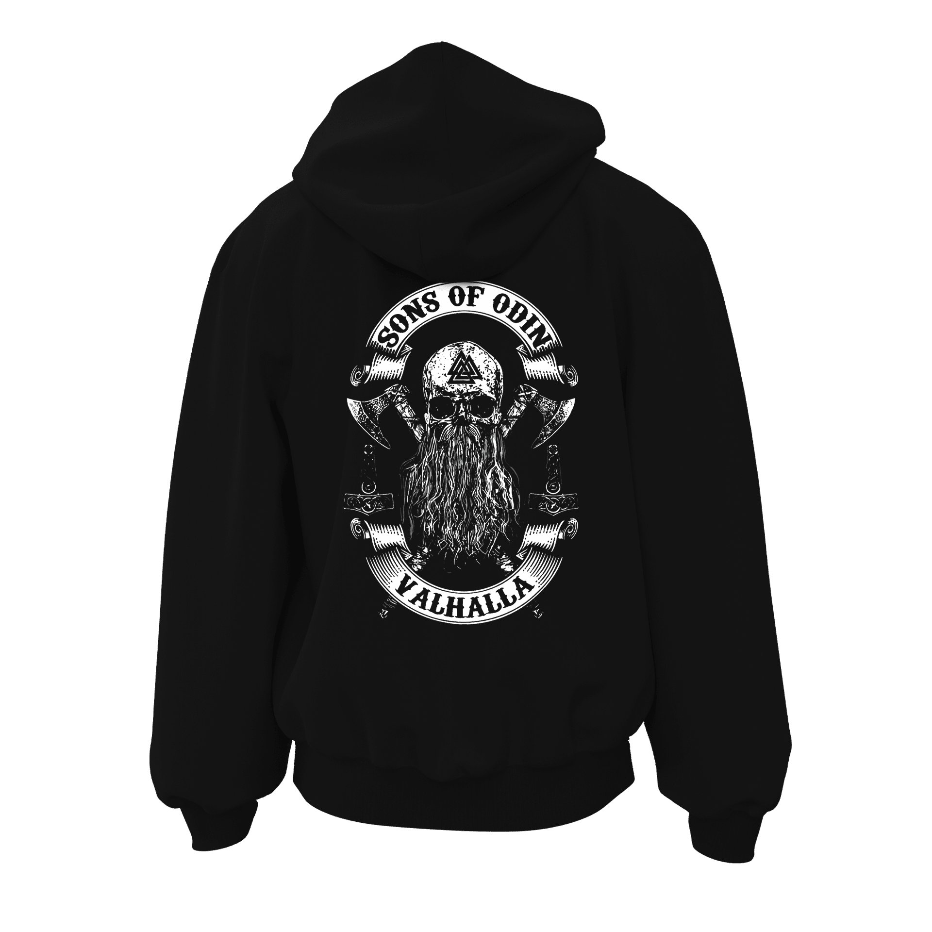 Sons of Odin Valhalla  Ön Baskılı Nordic  (Unisex Fermuarlı Hoodie)
