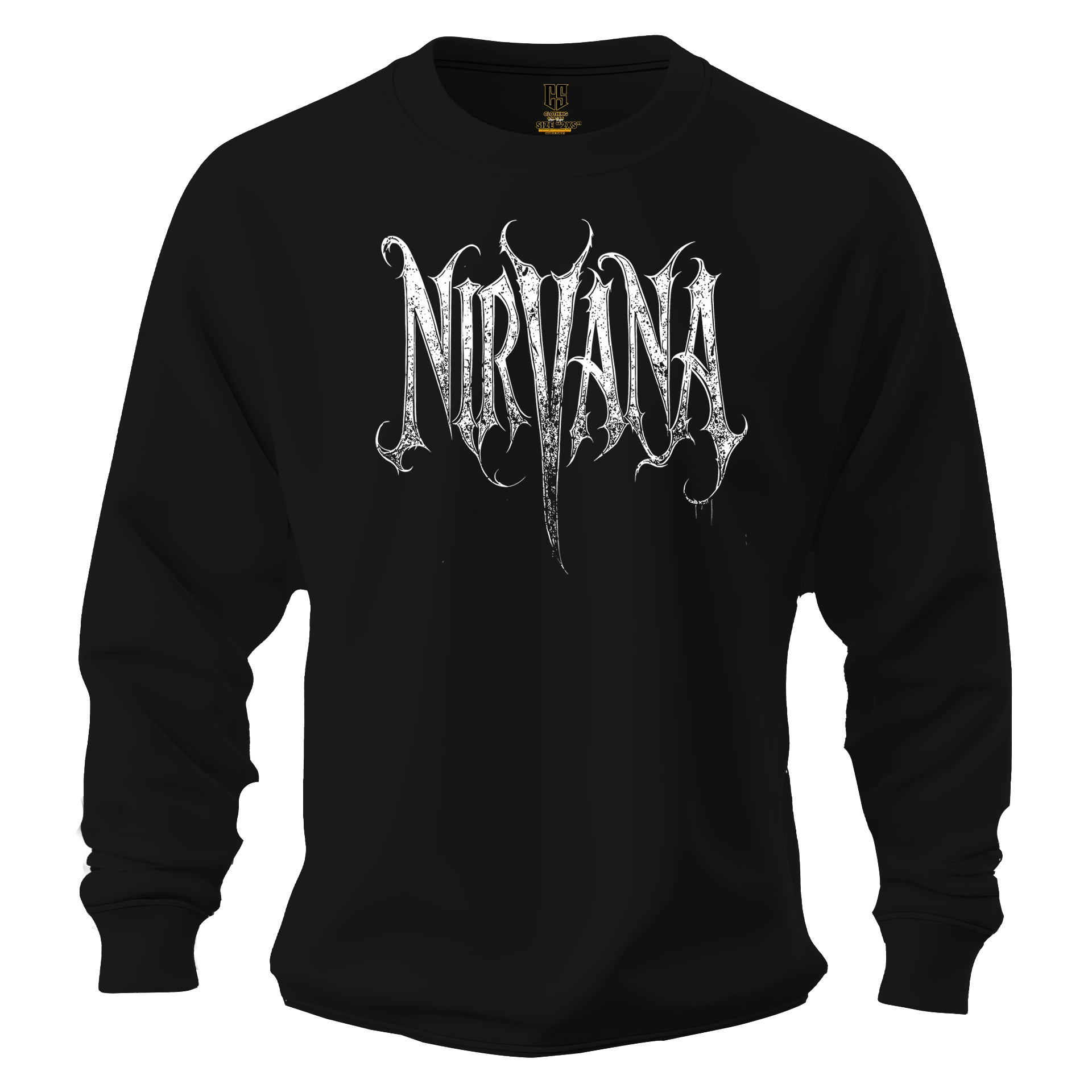 Nirvana Logo Antiquing  Ön Baskılı (Unisex Sweatshirt)