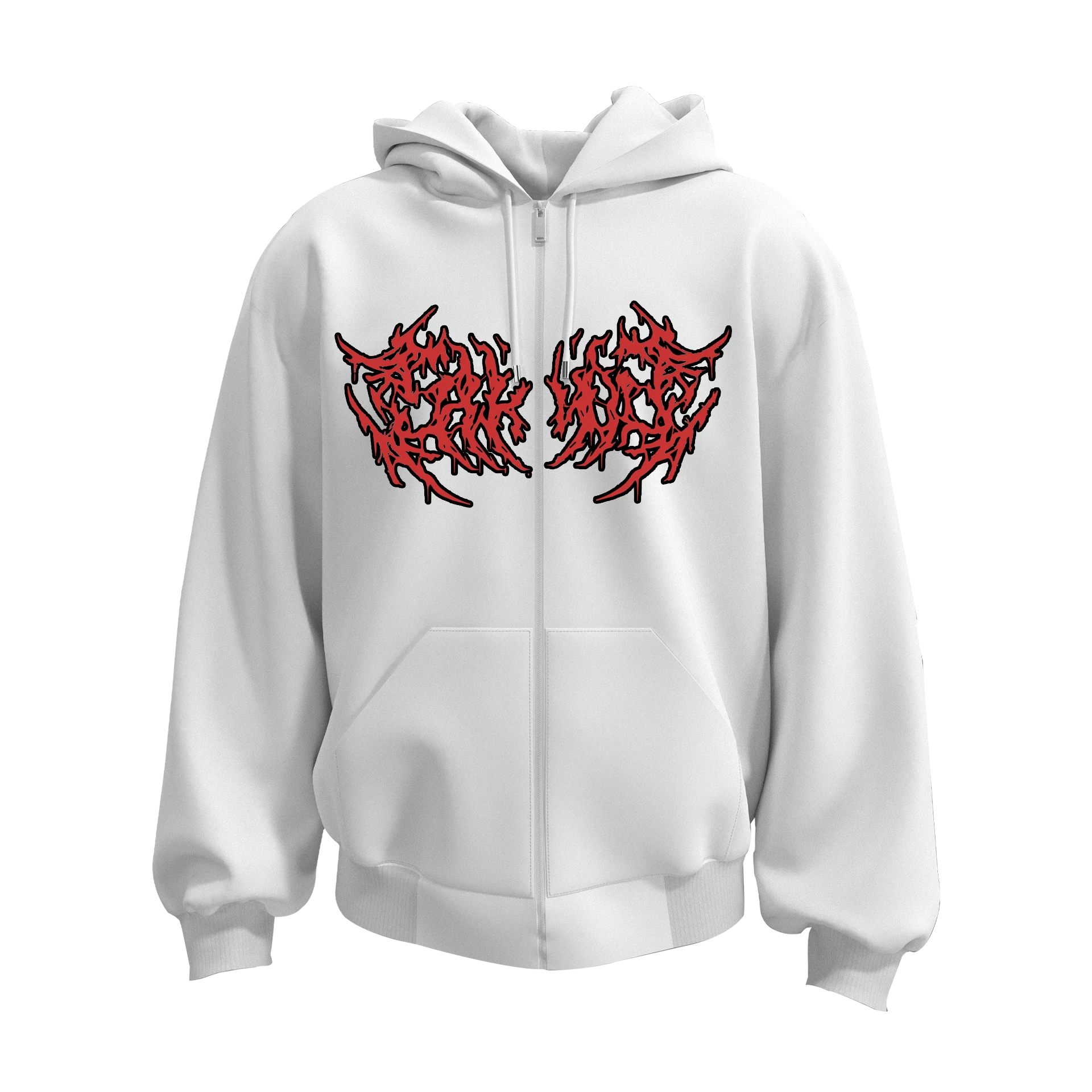 Vertebrae of Damnation   Ön ve Arka Baskılı  (Unisex Fermuarlı Hoodie )