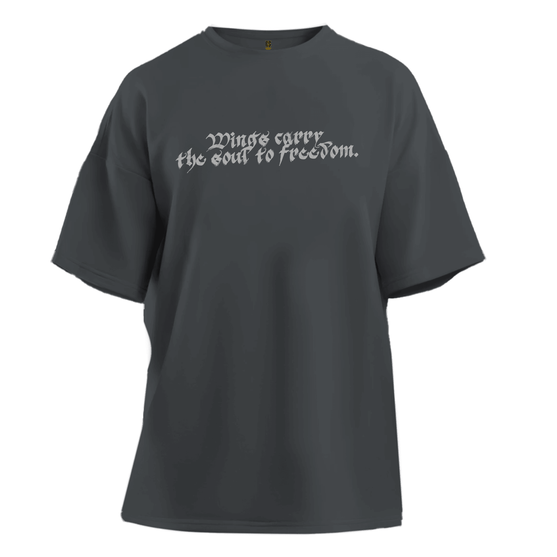 Wings carry  the soul to freedom. Gothic Series Ön ve Arka Baskılı (Unisex Tişört)
