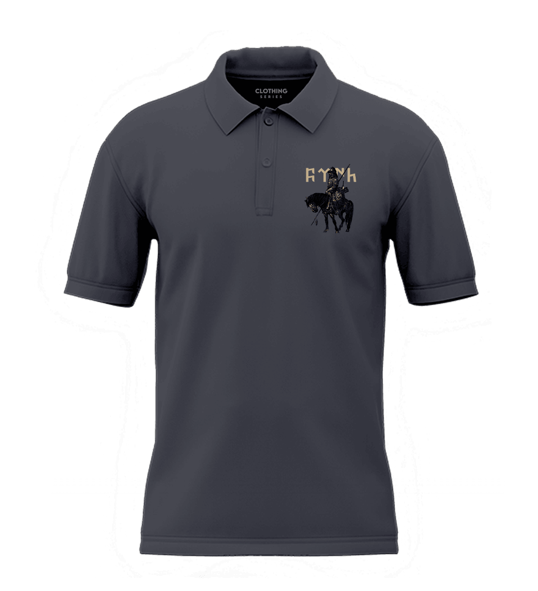 Türk Hakanı  Ön ve Arka  Baskılı Türk Serisi (Unisex Polo Yaka)