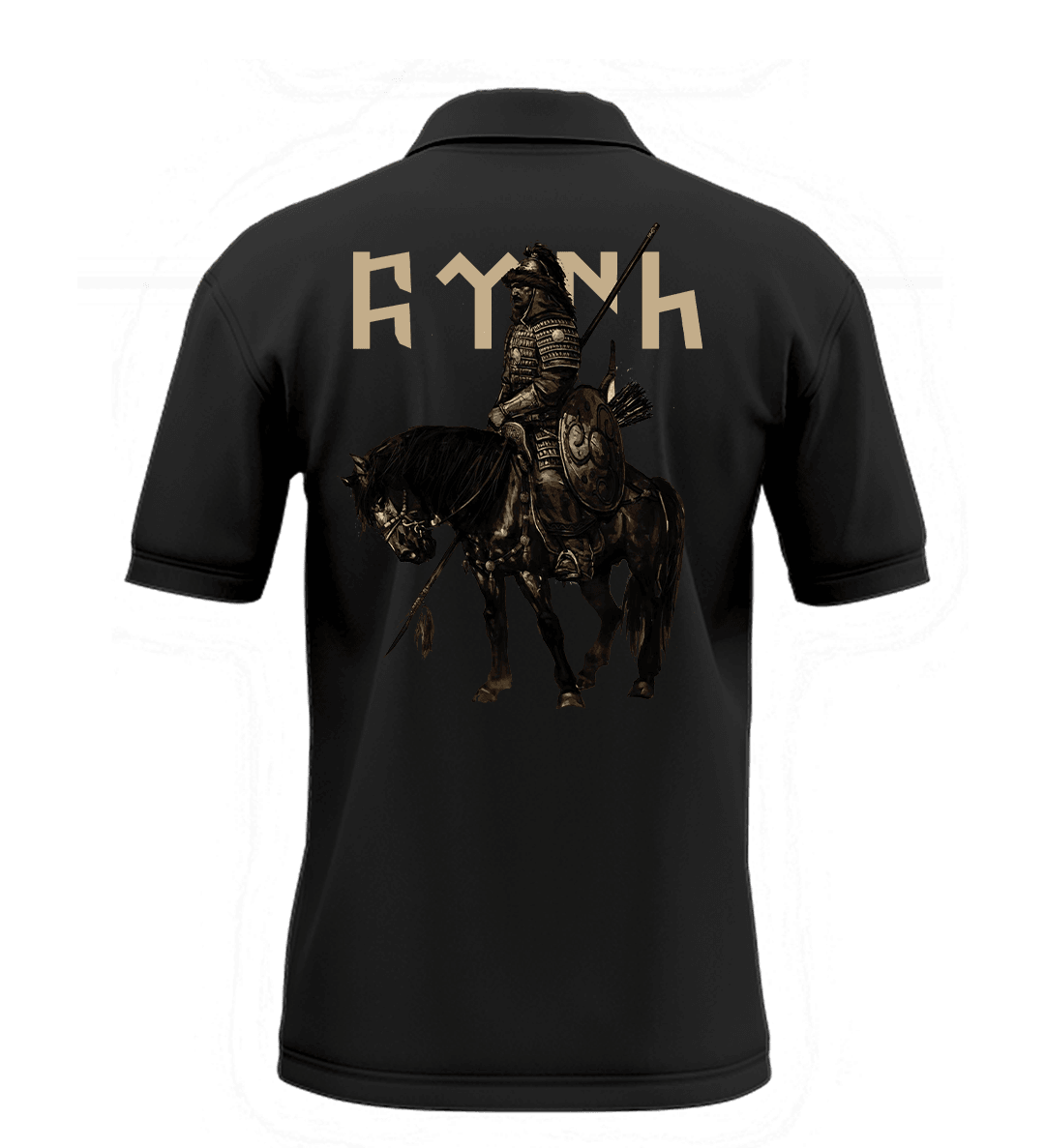 Türk Hakanı  Ön ve Arka  Baskılı Türk Serisi (Unisex Polo Yaka)