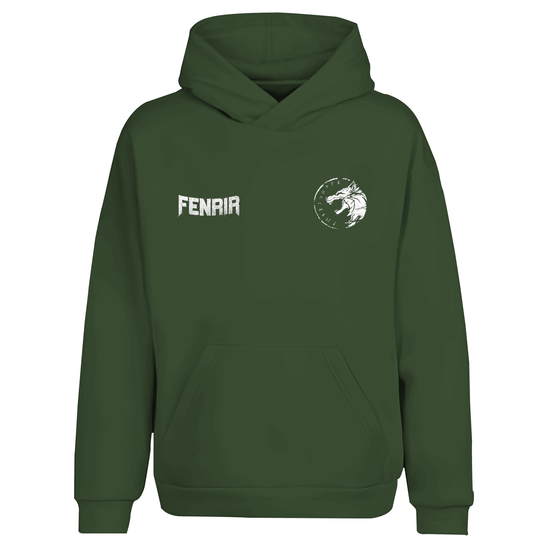 Fenrir Ön Ve Arka  Baskılı Nordic  (Unisex Hoodie)