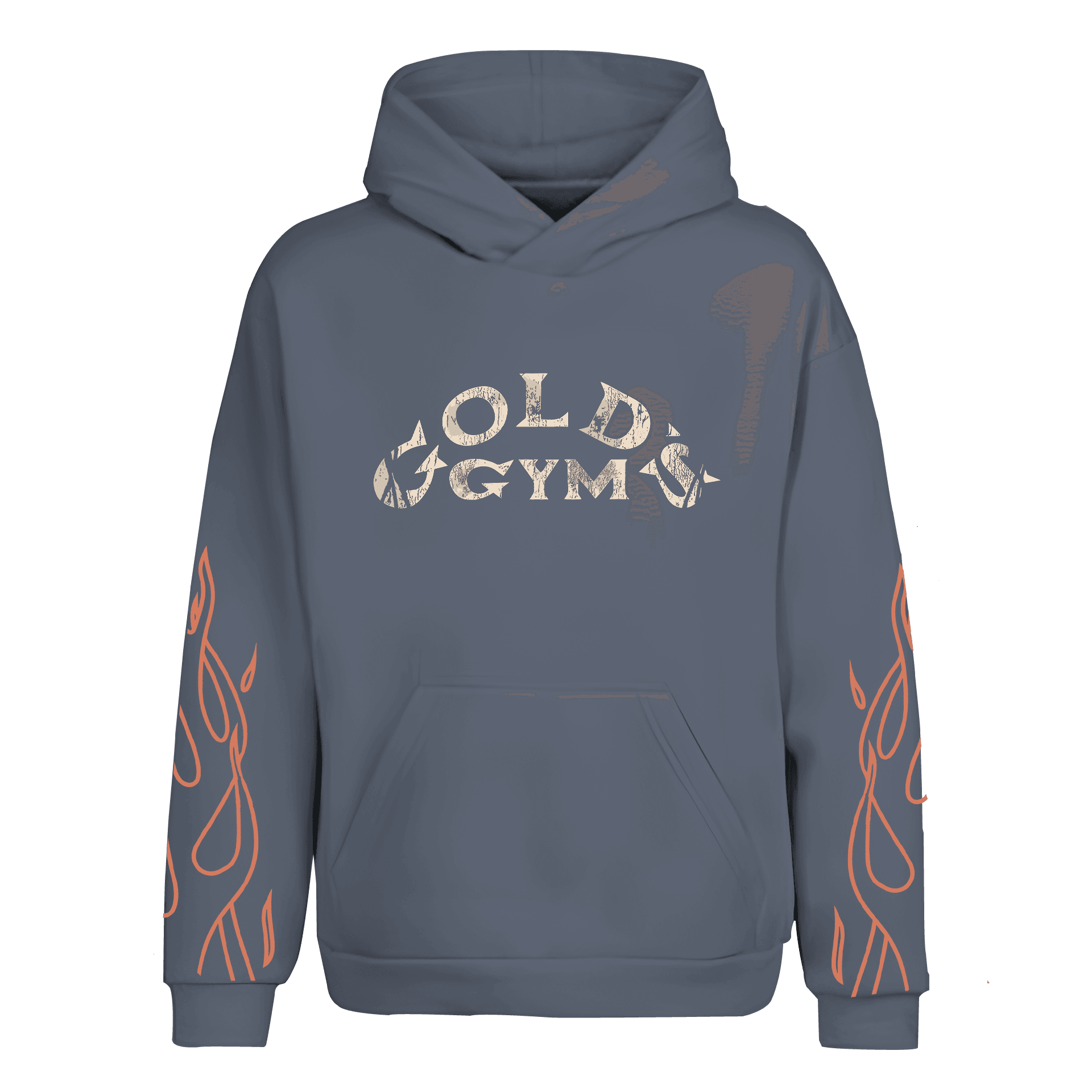 Gold's Gym  Spor Series Ön Arka ve Kol Baskılı (Unisex Hoodie)