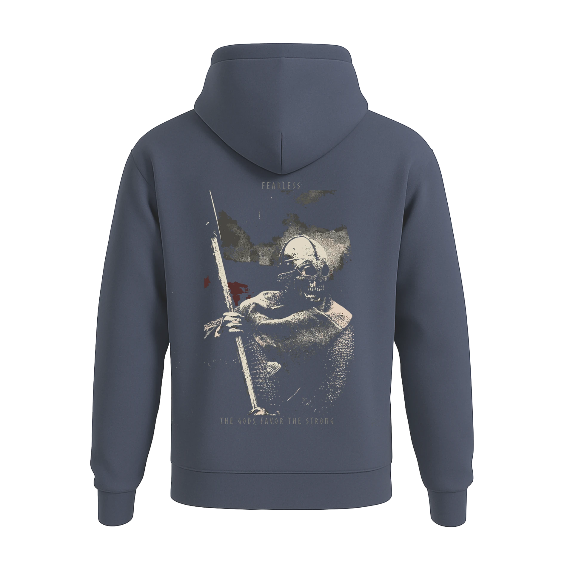Fearles the god favor the Storng Ön Ve Arka Baskılı (Unisex Hoodie )