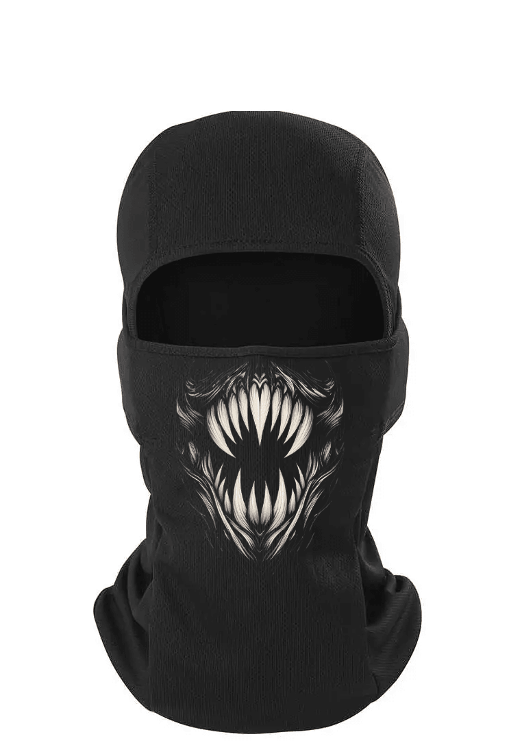 Dark Monster Mouth Mask Termal Maske Baskılı 