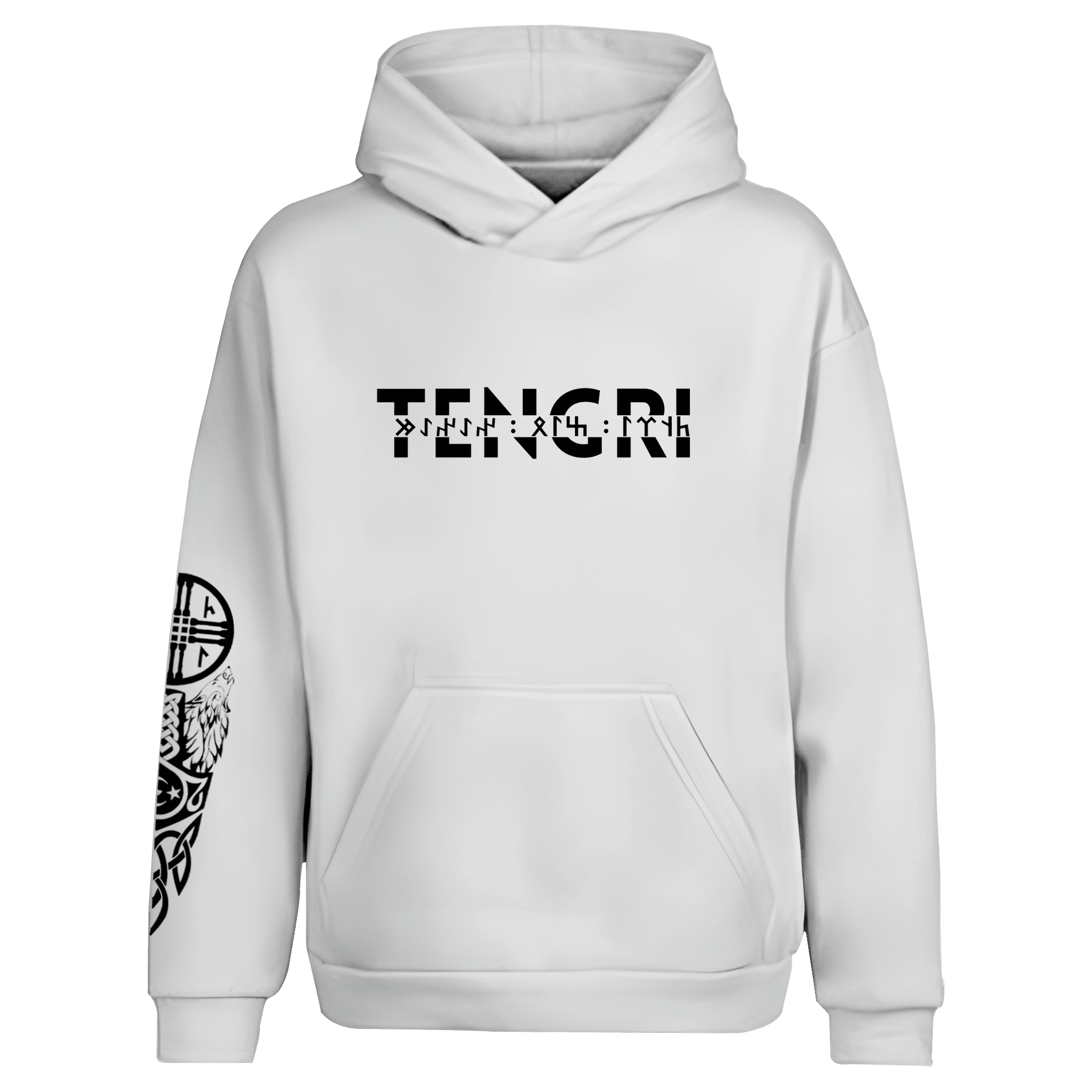 Tengri Ön ve KOL  Baskılı (Unisex Hoodie)