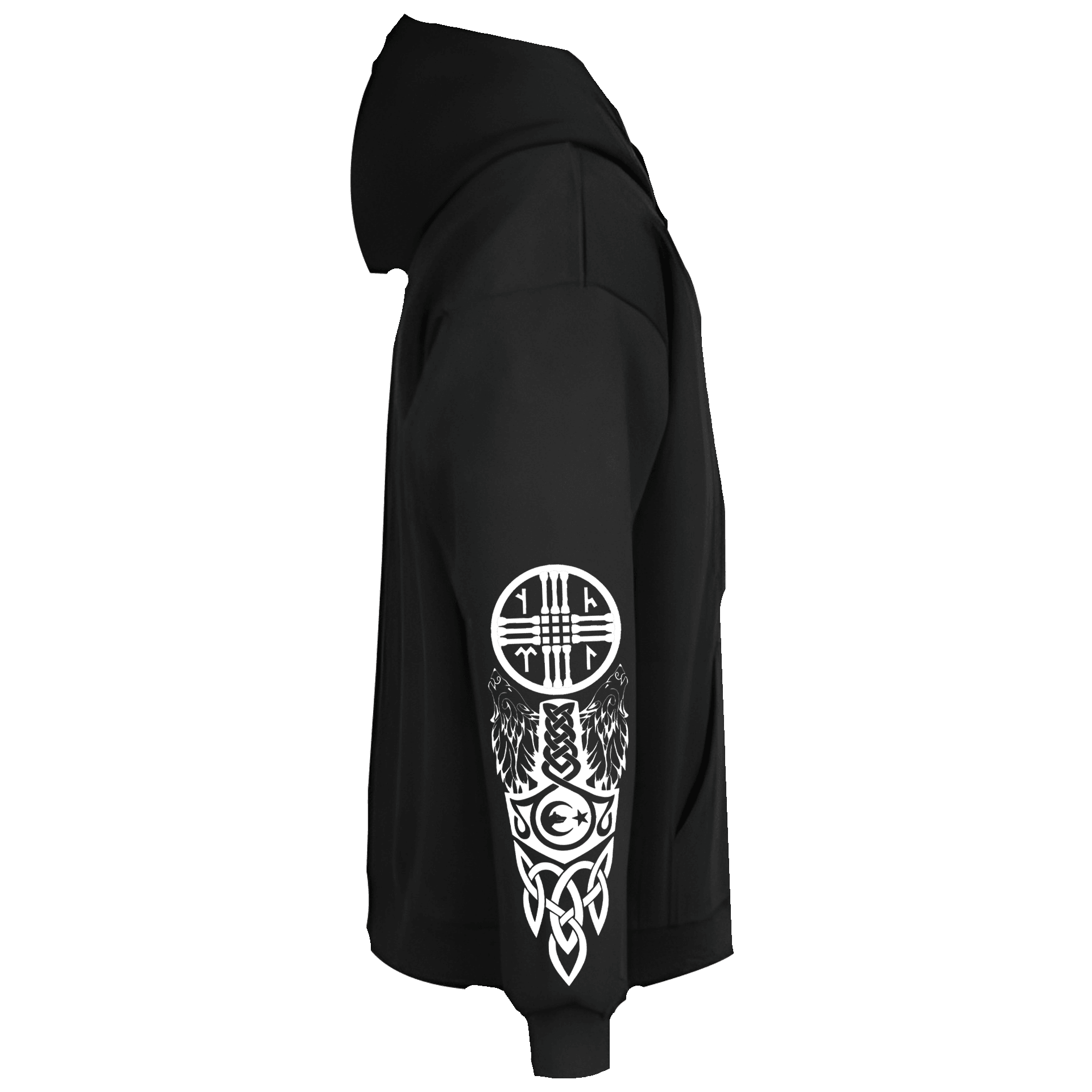 Tengri Ön ve KOL  Baskılı (Unisex Hoodie)