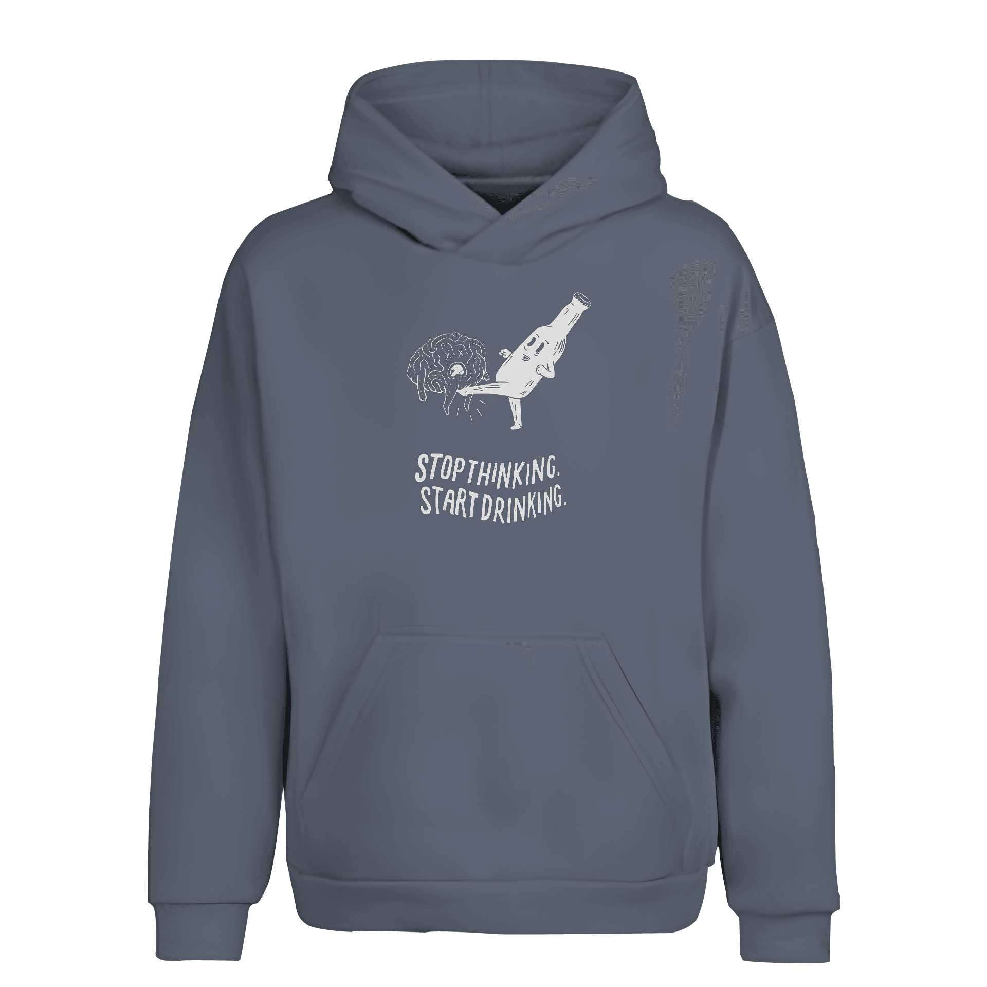 Stop Think Drink Beer II Alcohol Series (Unisex Hoodie)
